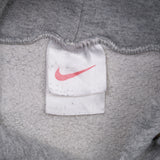 Vintage Nike Center Swoosh Grey Travis Scott Hoodie Sweatshirt 1990S Size Medium Made In USA