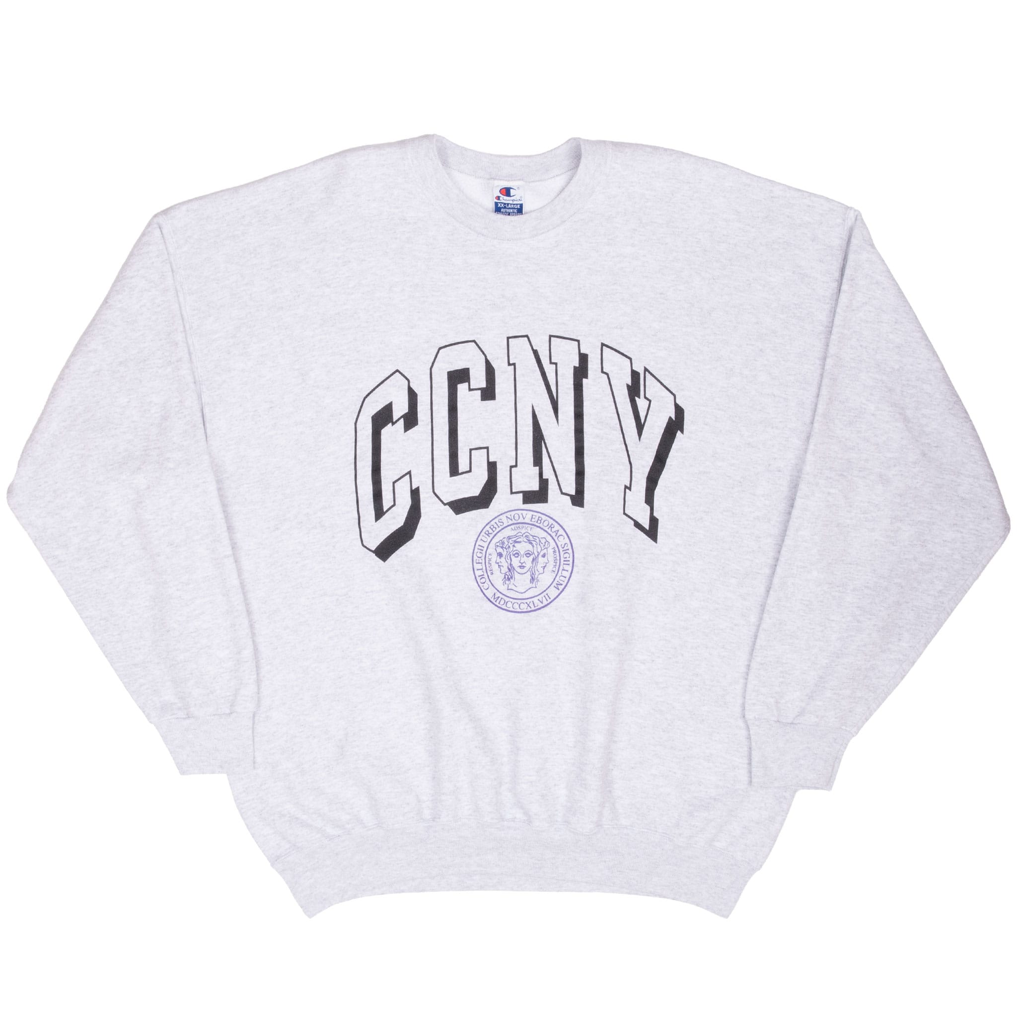Vintage Champion City College of New York CCNY Sweatshirt 1990s Size 2XL Made in USA