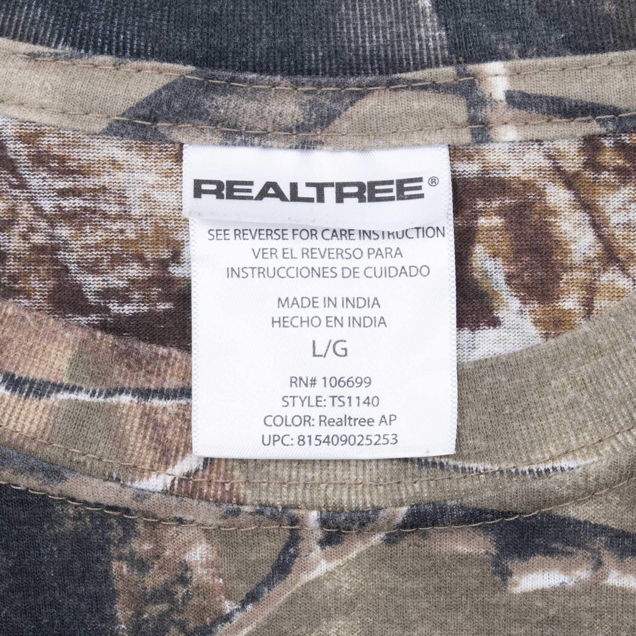 Vintage Hunting Realtree Aphd Camo Long Sleeve Tee Shirt Size Large