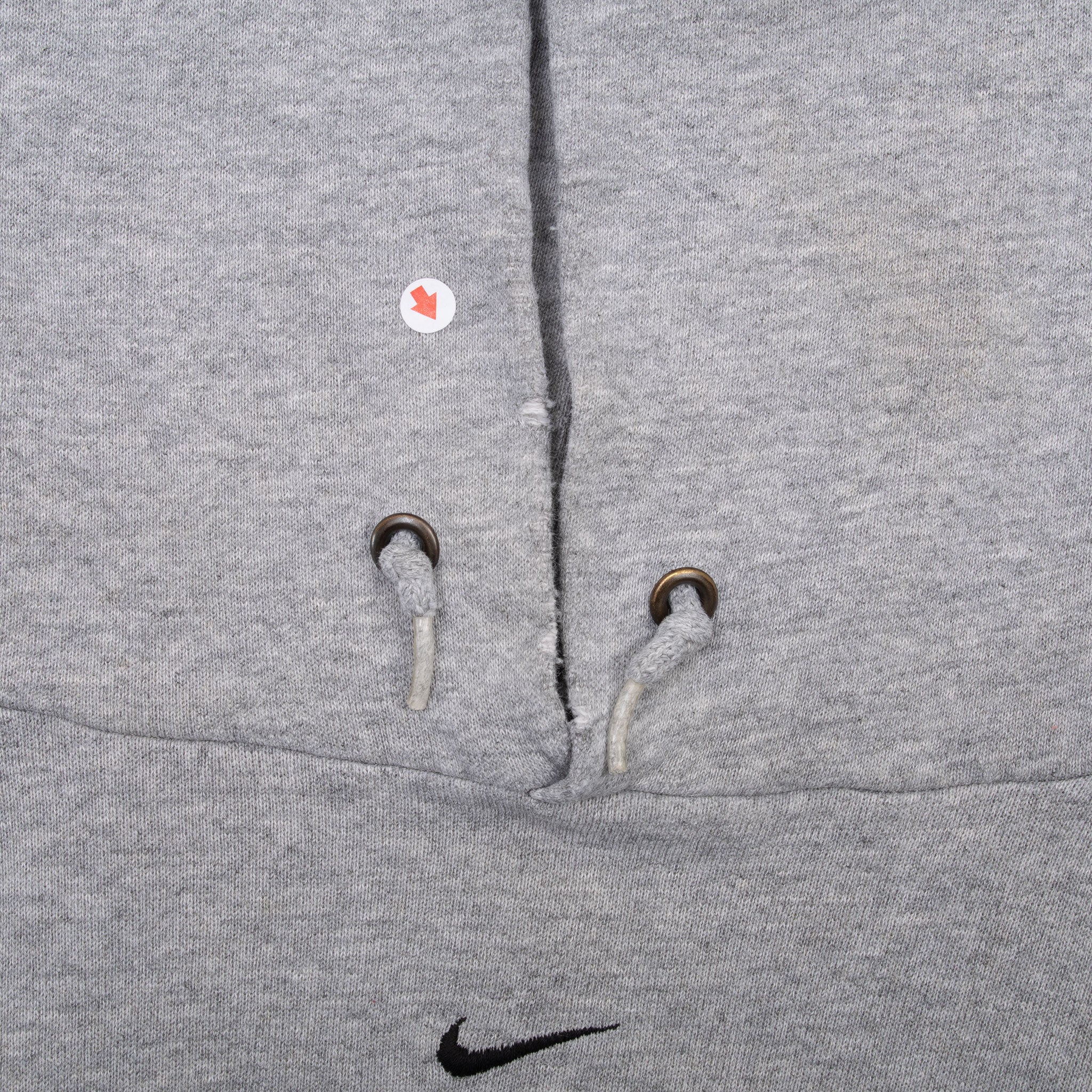 VINTAGE NIKE CENTER SWOOSH GREY TRAVIS SCOTT HOODIE SWEATSHIRT 1990S MEDIUM