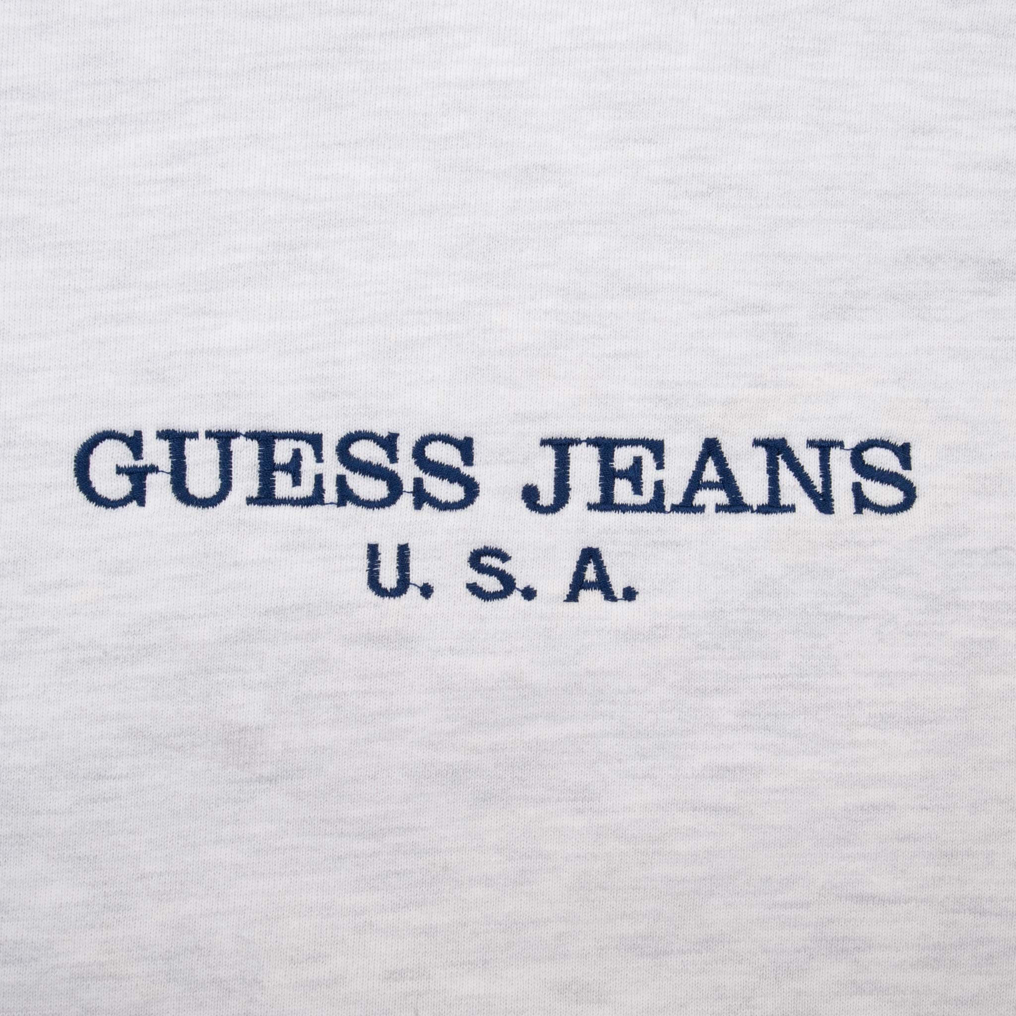 Vintage Guess Jeans by George Marciano Embroidered Sweatshirt 1990S Size XL Made In USA