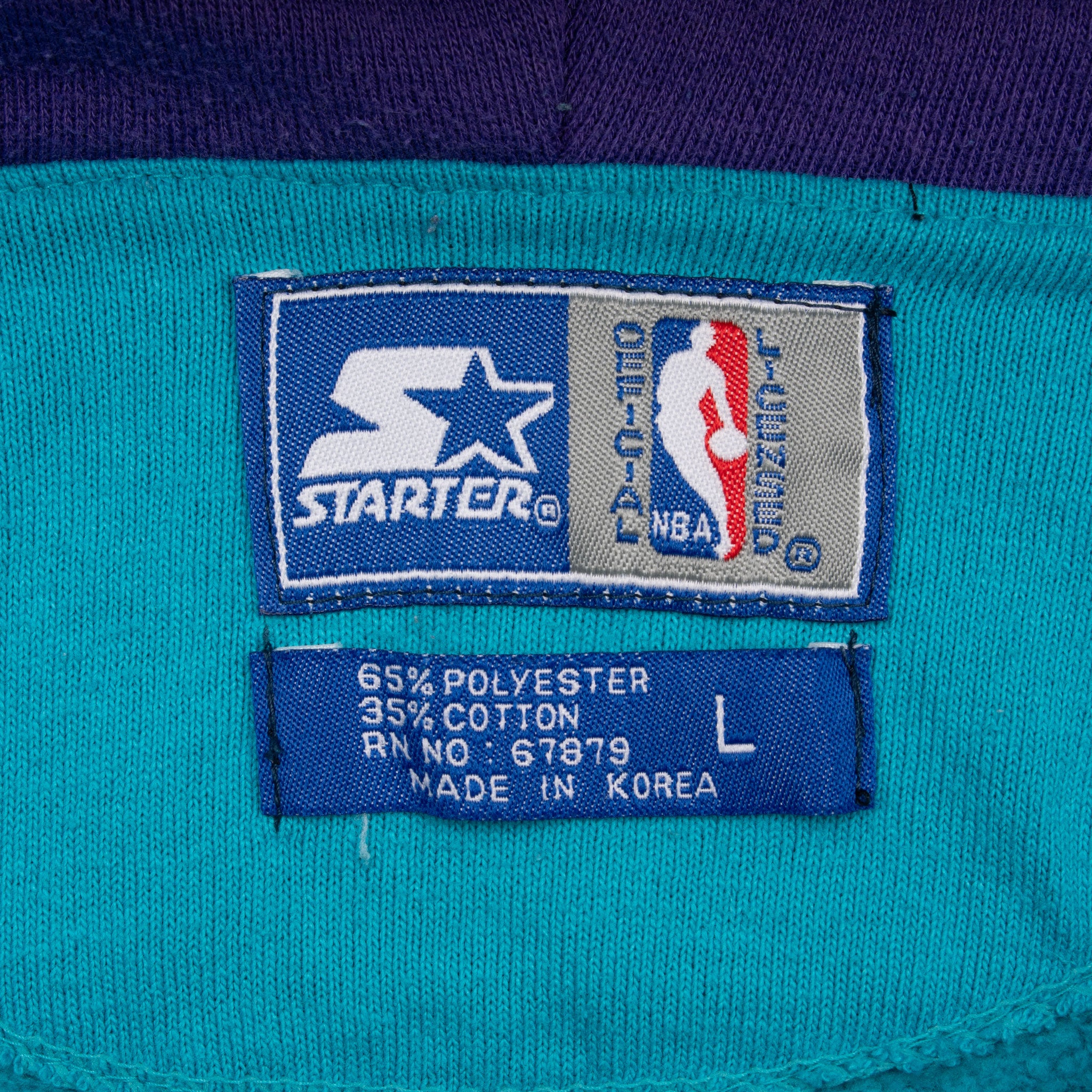 Vintage Nba Charlotte Hornets Starter Hoodie Sweatshirt 1990S Size Large