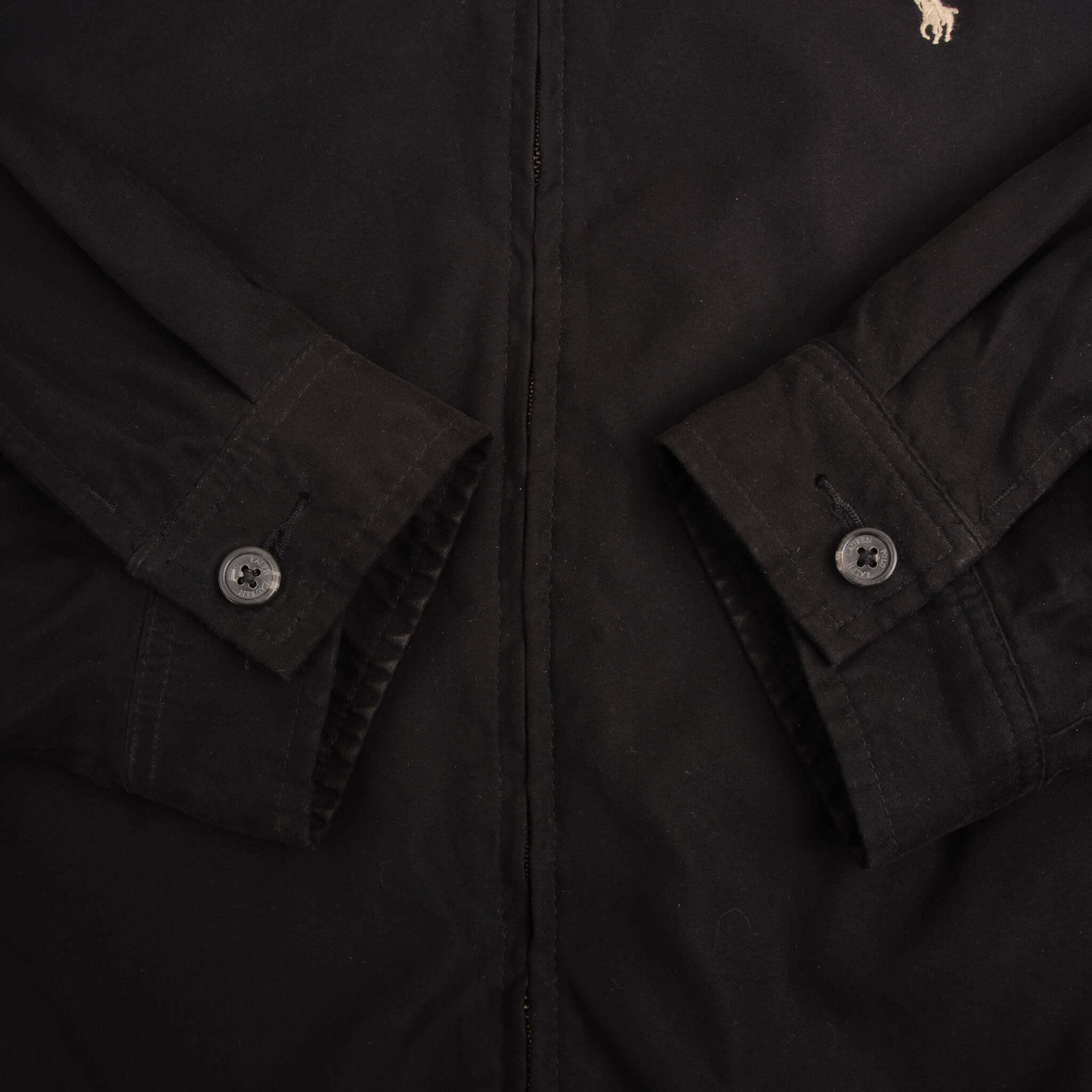 Vintage Polo Ralph Lauren Black Harrington Golf Jacket 1990S Size XL