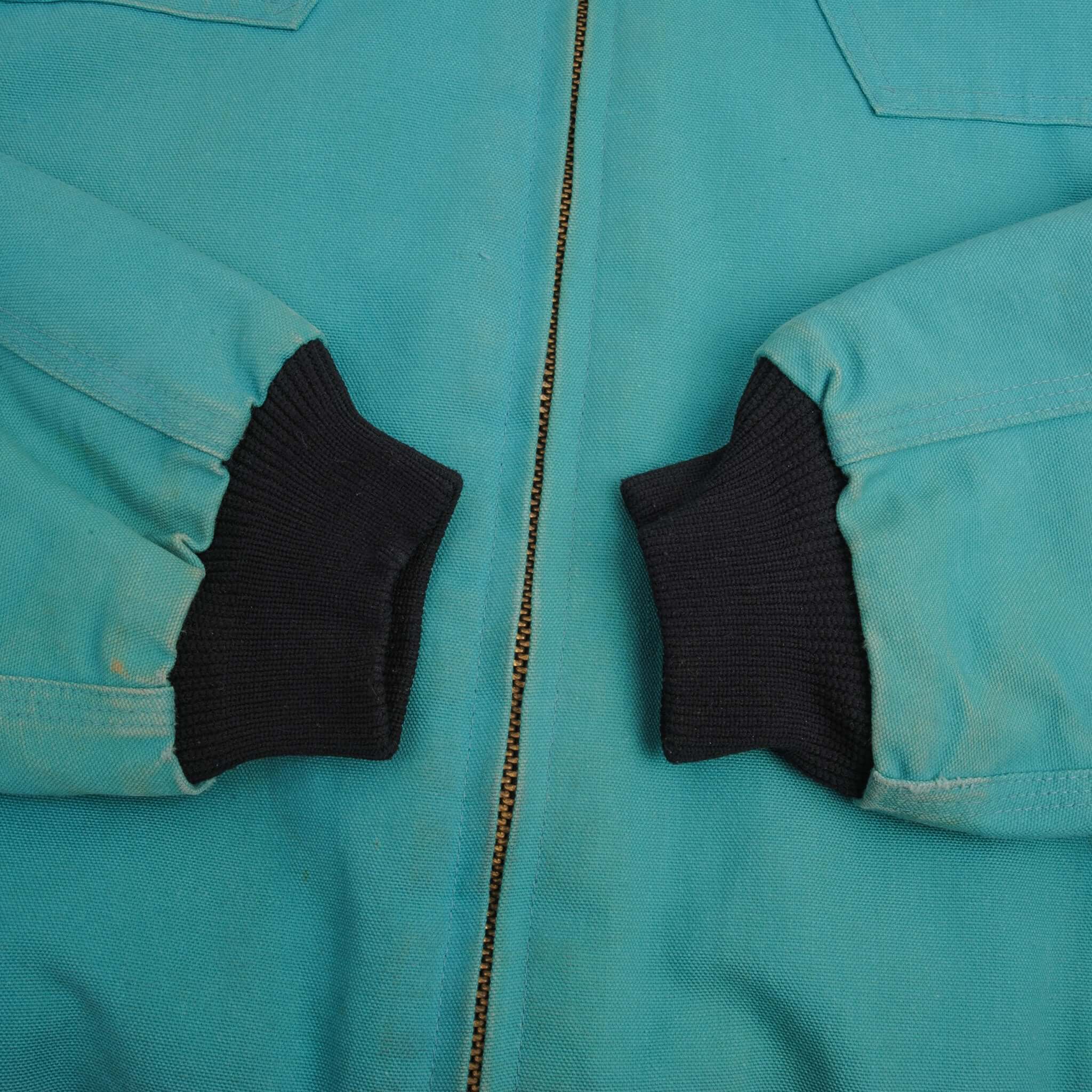 VINTAGE CARHARTT BLUE SANTE FE WESTERN JACKET SIZE XL JQ444 1990S MADE IN USA