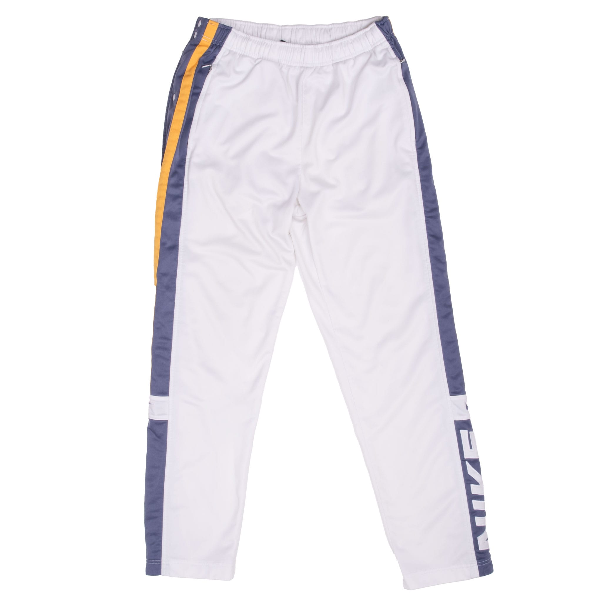 Vintage Nike Snap-Button White Track Pants 1990s Size Small