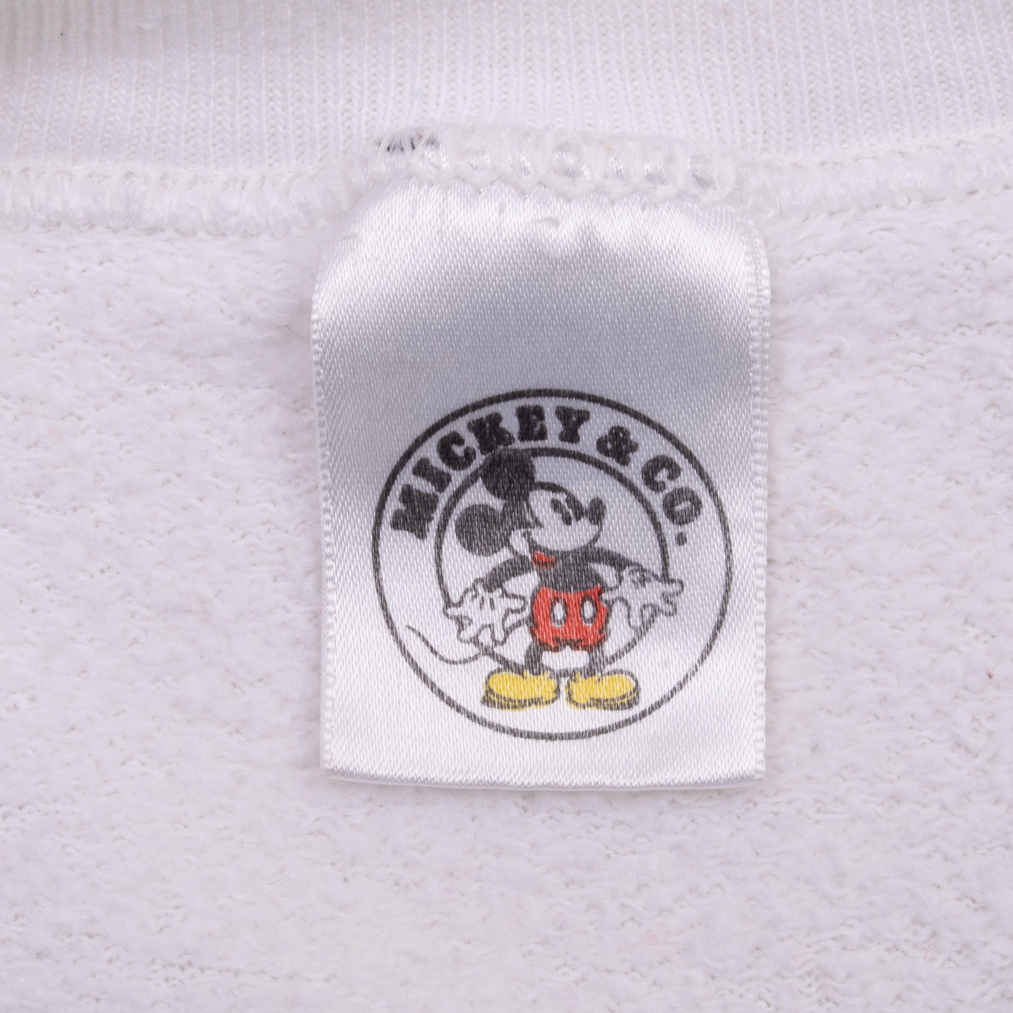 Vintage Disney Mickey Mouse And Co 1980S White Sweatshirt Size XL Made In Usa
