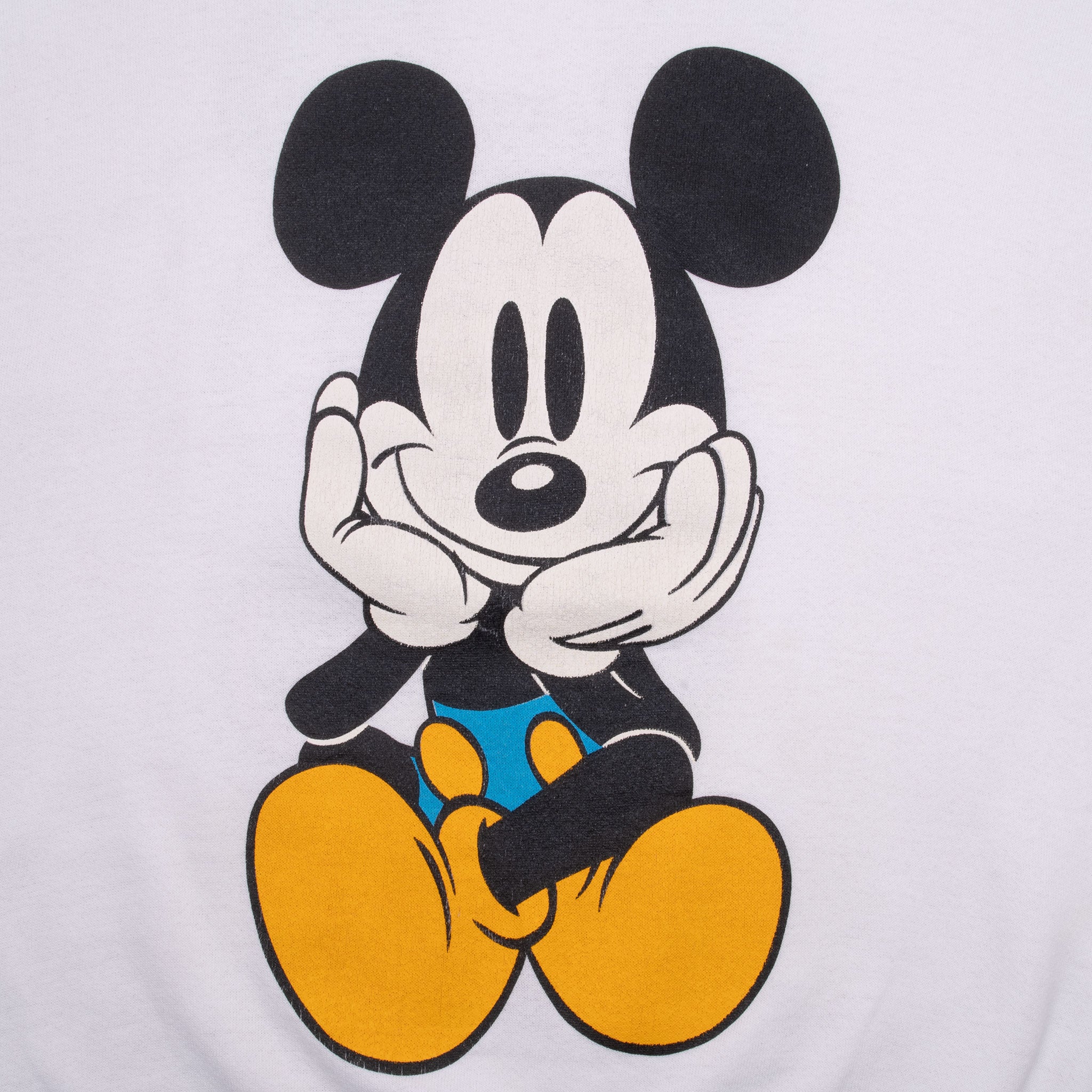 Vintage Disney Mickey Mouse And Co 1980S White Sweatshirt Size XL Made In Usa