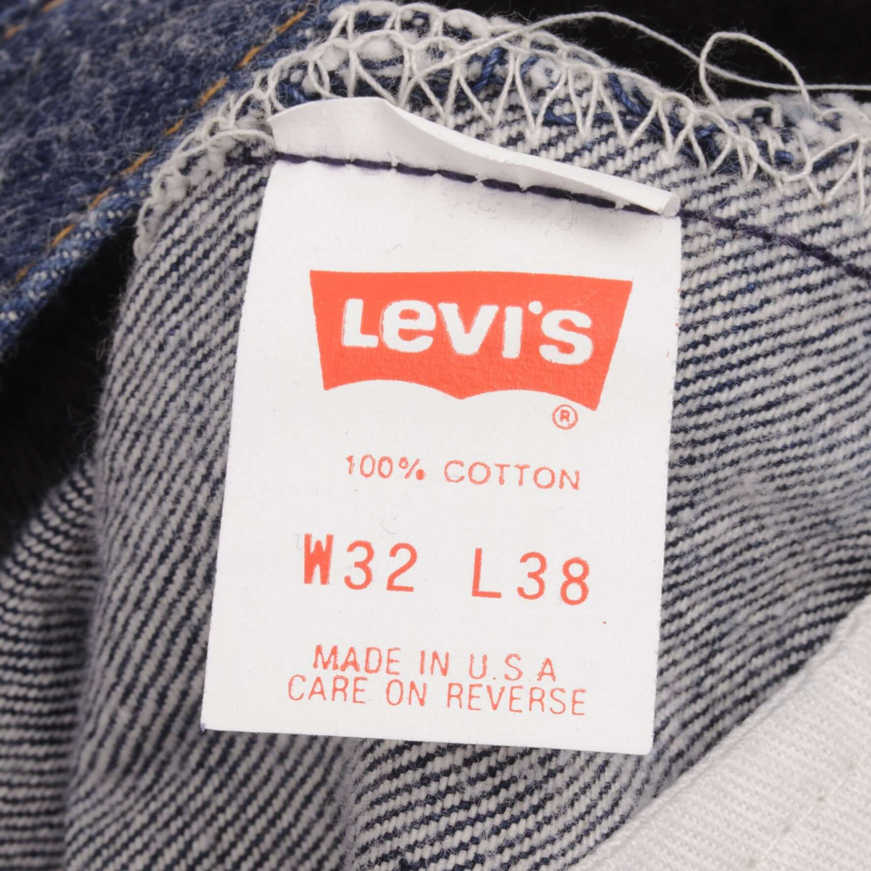 Beautiful Indigo Levis 501 Jeans 1980S Made in USA with Very Dark Wash Size on Tag 32X38 Actual Size 30X35 Back Button #524