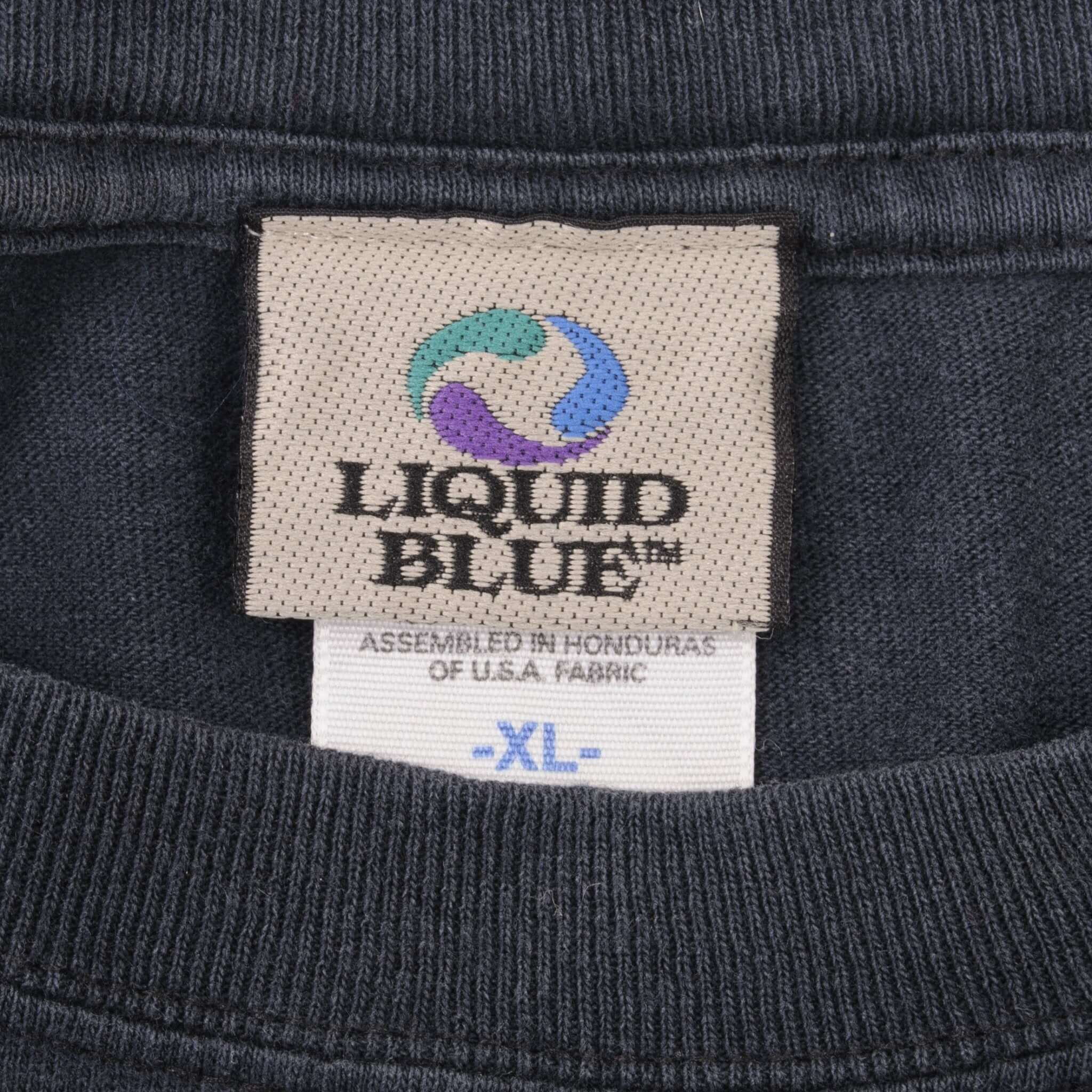 Vintage Liquid Blue Slash Gun N Roses Tee Shirt 2004 Size XL