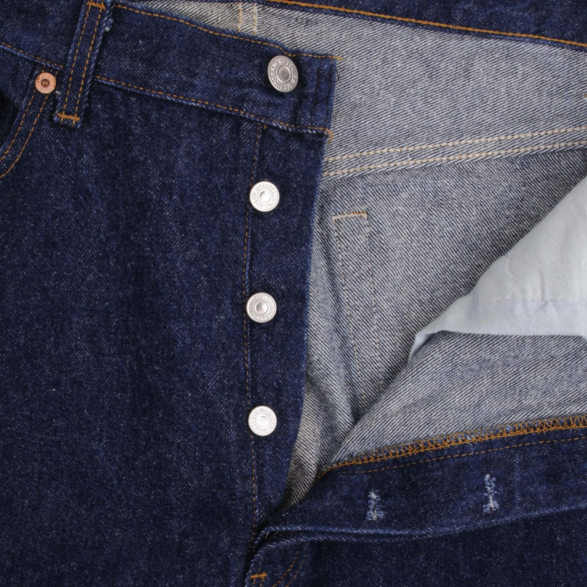 Beautiful Indigo Levis 501 Jeans 1980S Made in USA with Very Dark Wash wash Size on Tag 36X36 Actual Size 35X36 Back Button #515