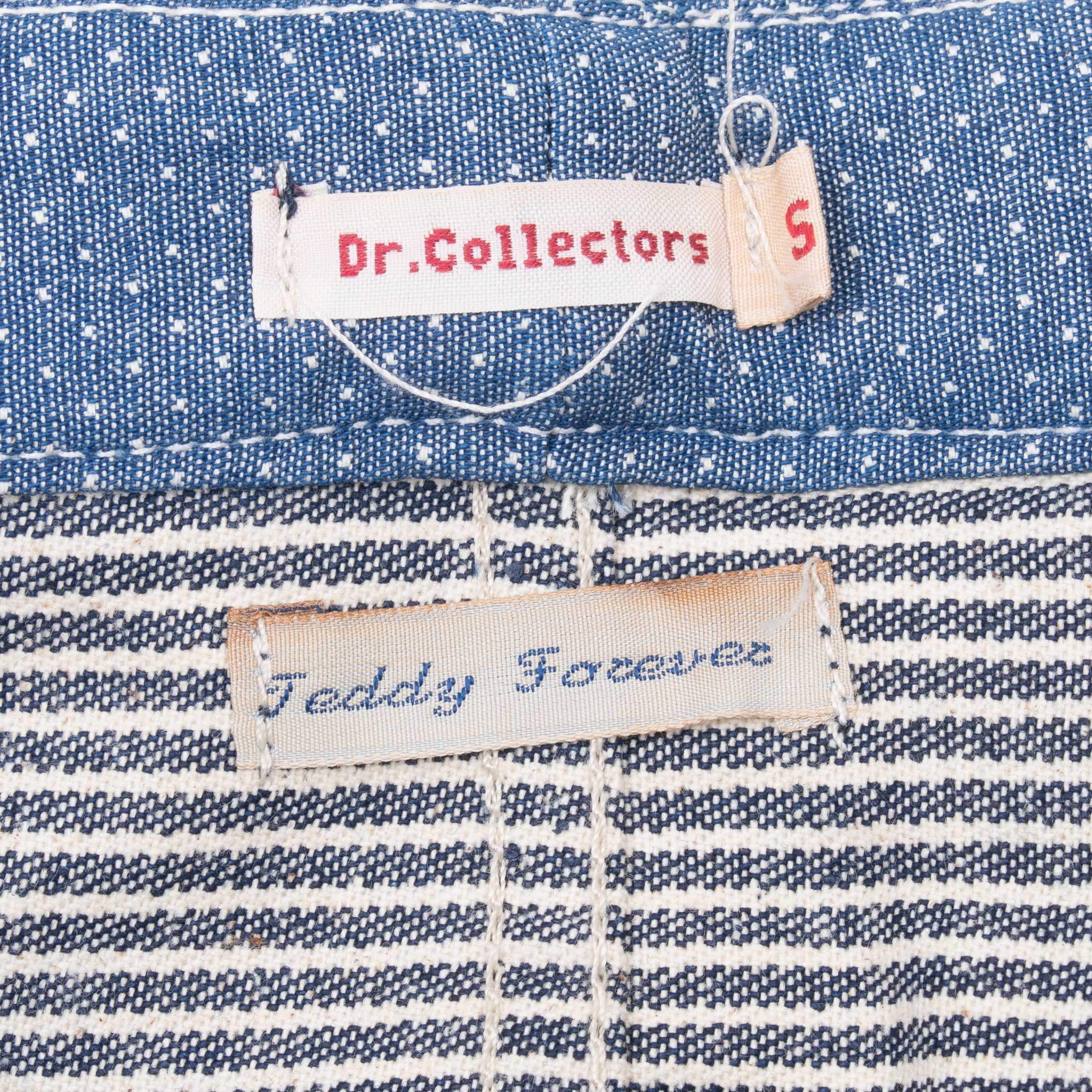 Vintage Dr Collectors Teddy Forever Stripped Blue Jeans Size Small 34X26 Made In Usa