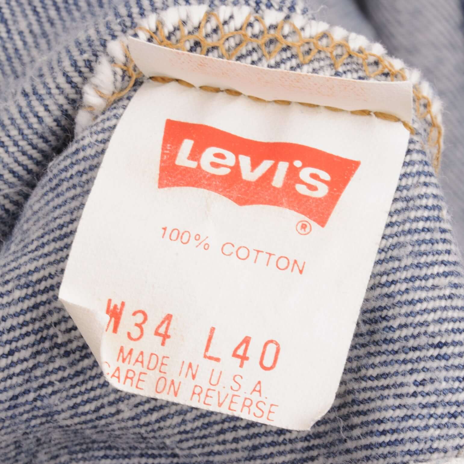 Beautiful Indigo Levis 501 Jeans 1980S Made in USA with Medium Wash Size on Tag 34X40 Actual Size 32X36 Back Button #552