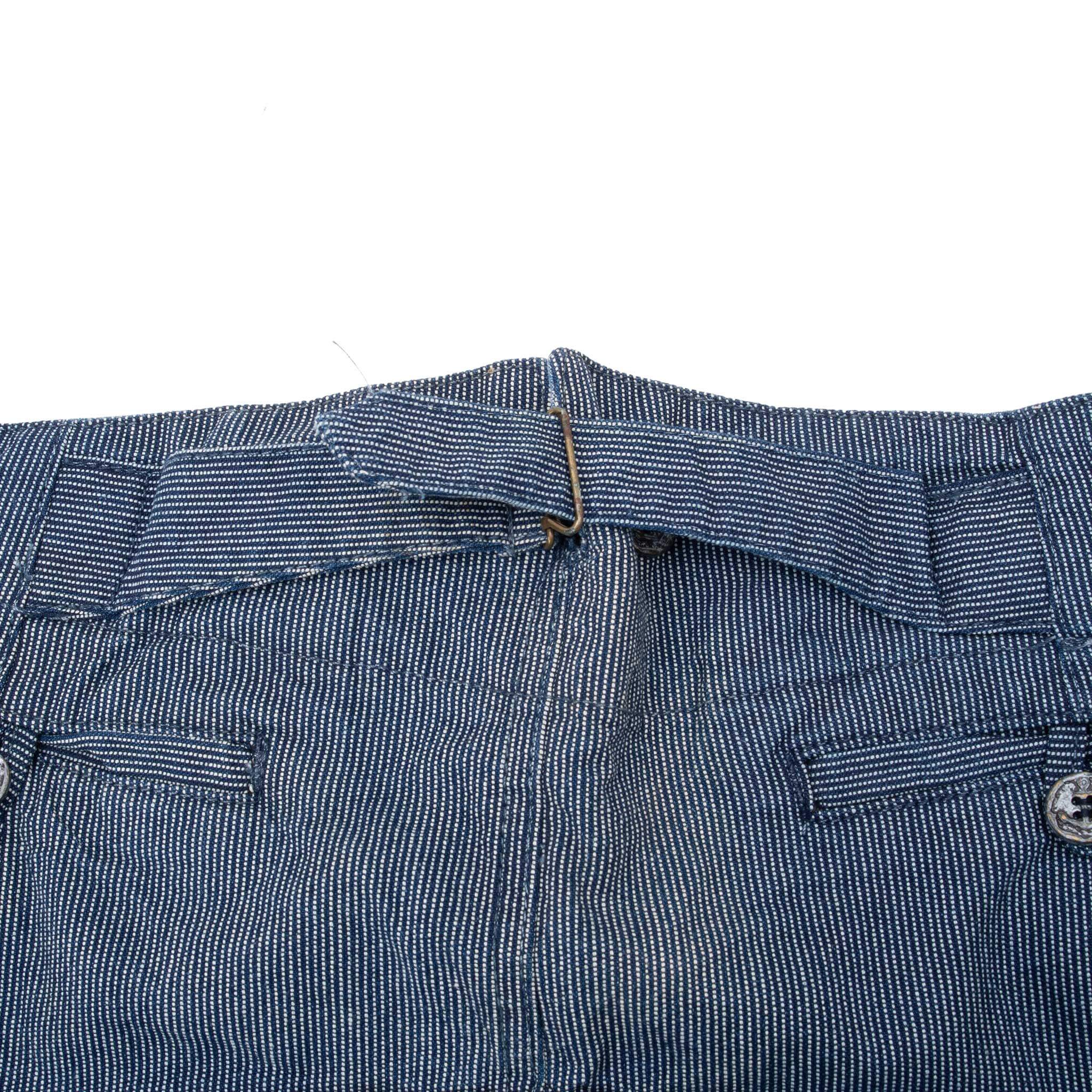 Vintage Dr Collectors Buckle Back Dotted Blue Jeans Large 32X29 Made In Usa Deadstock