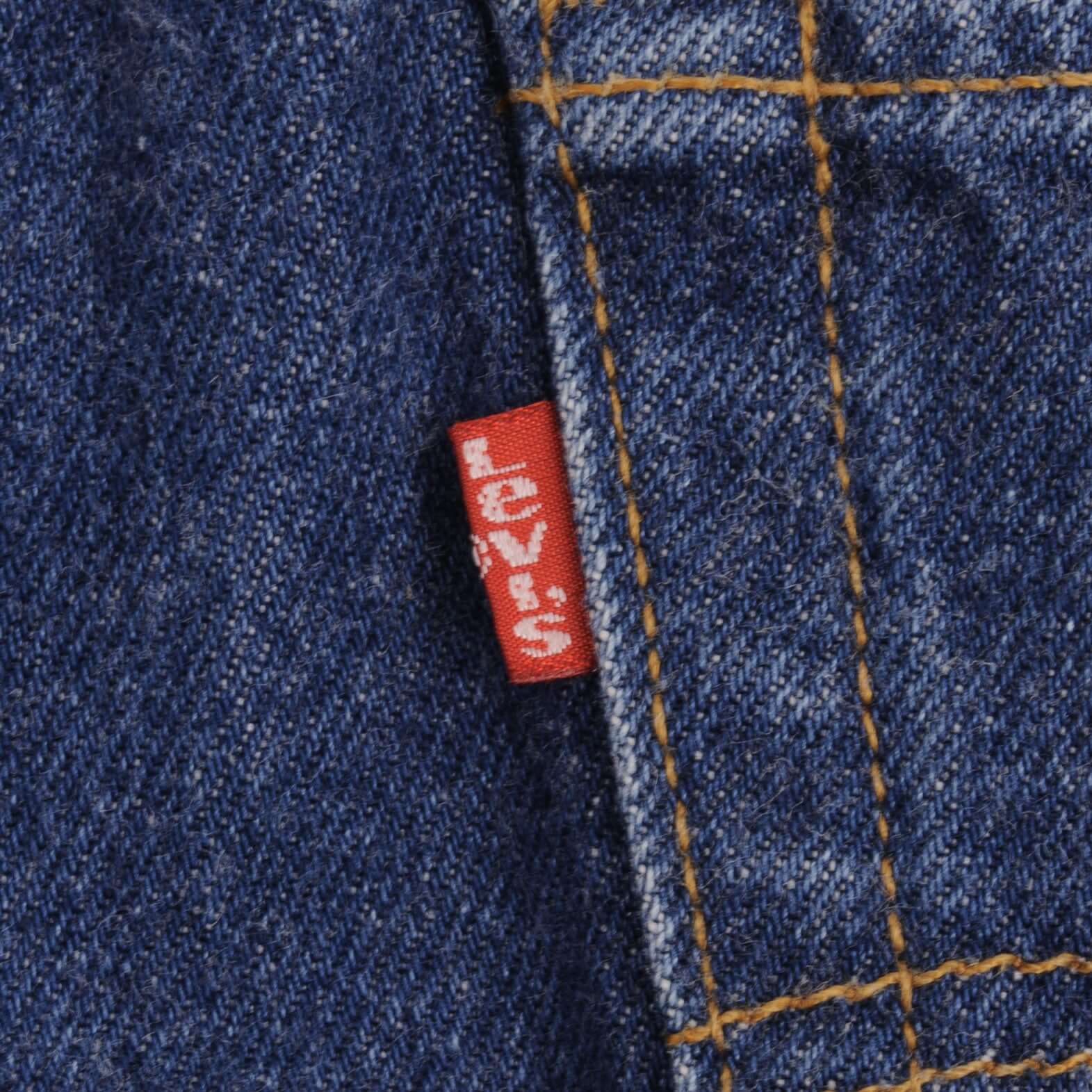 Beautiful Indigo Levis 501 Jeans 1980S Made in USA with Medium Wash Size on Tag 34X40 Actual Size 32X36 Back Button #552