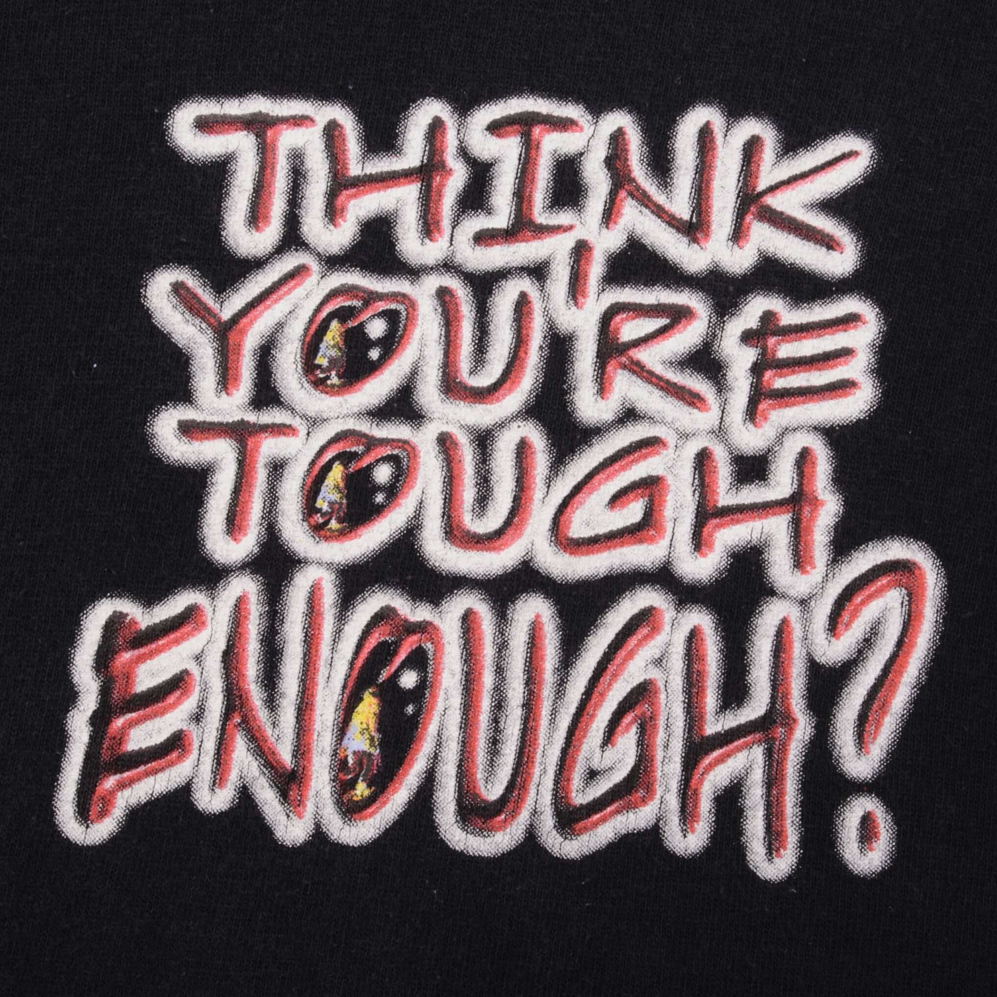 Vintage Wrangler Think You're Tough Enough Bull Tee Shirt Size Medium Made In USA With Single Stitch Sleeves