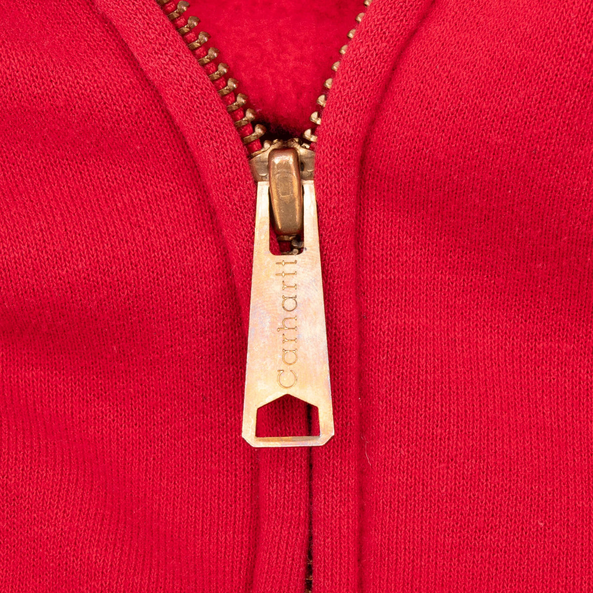 Vintage Carhartt Full Zip Red Hoodie Sweatshirt Size Large