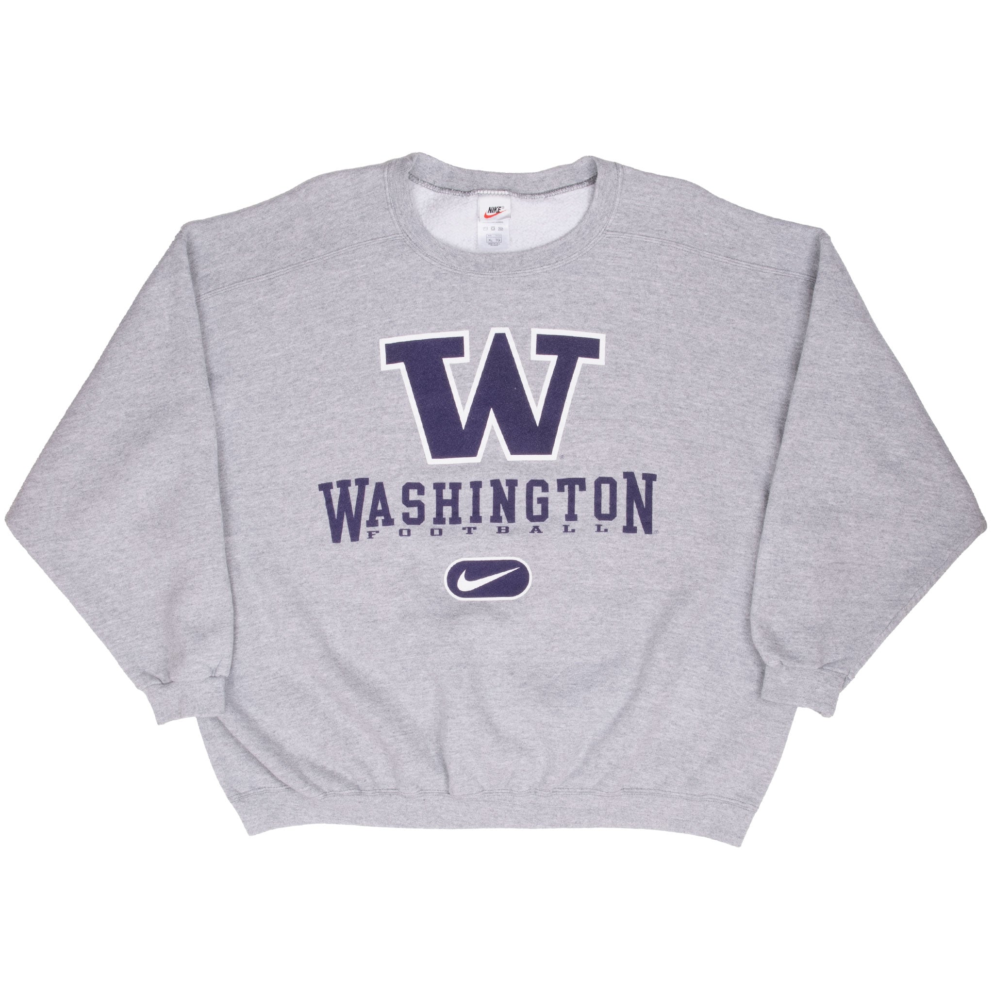 Vintage Ncaa Nike Washington Football Sweatshirt 1990S Size XL Made In Usa