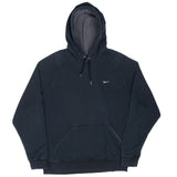 Vintage Nike Classic Swoosh Black Hoodie Sweatshirt 2000S Size Large
