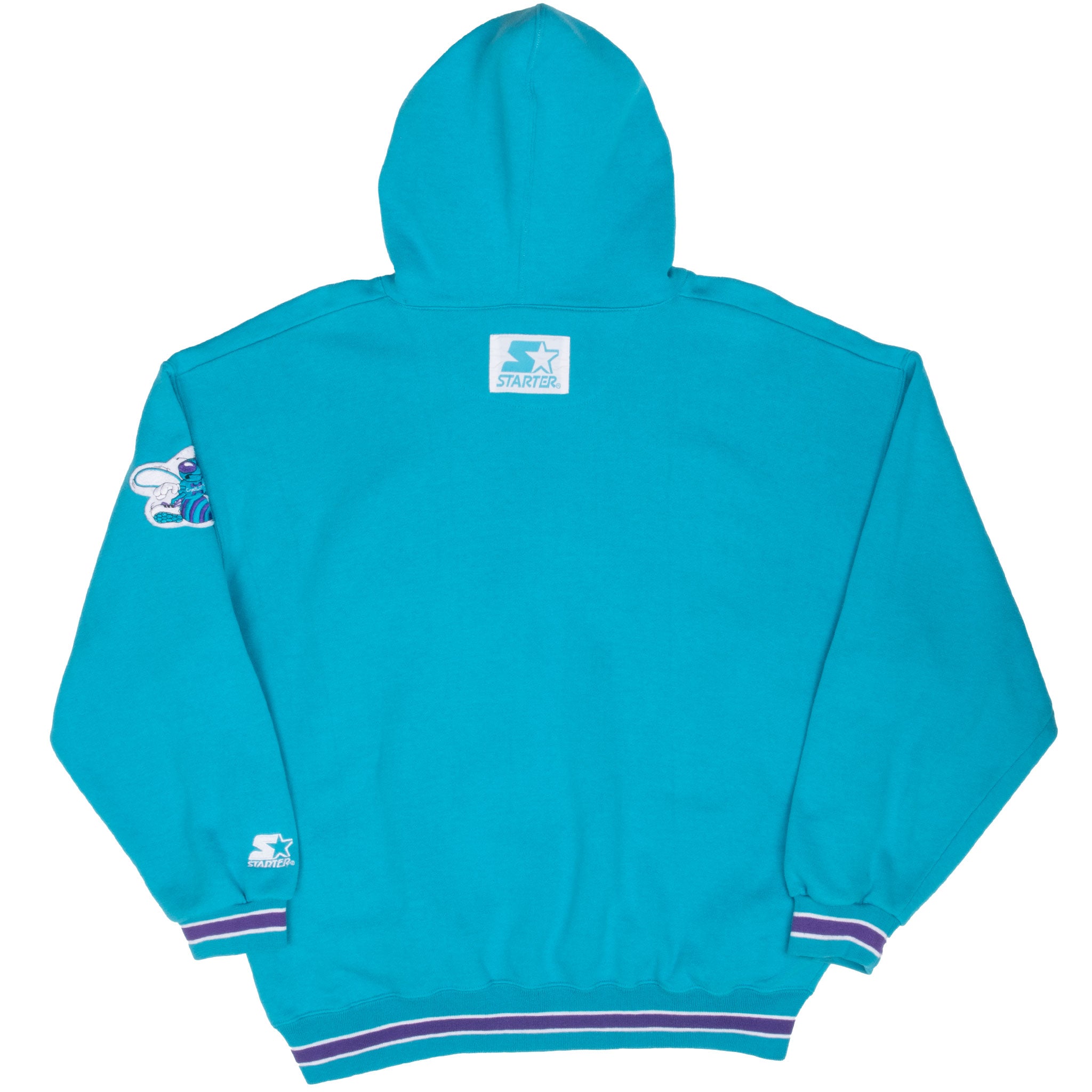 Vintage Nba Charlotte Hornets Starter Hoodie Sweatshirt 1990S Size Large