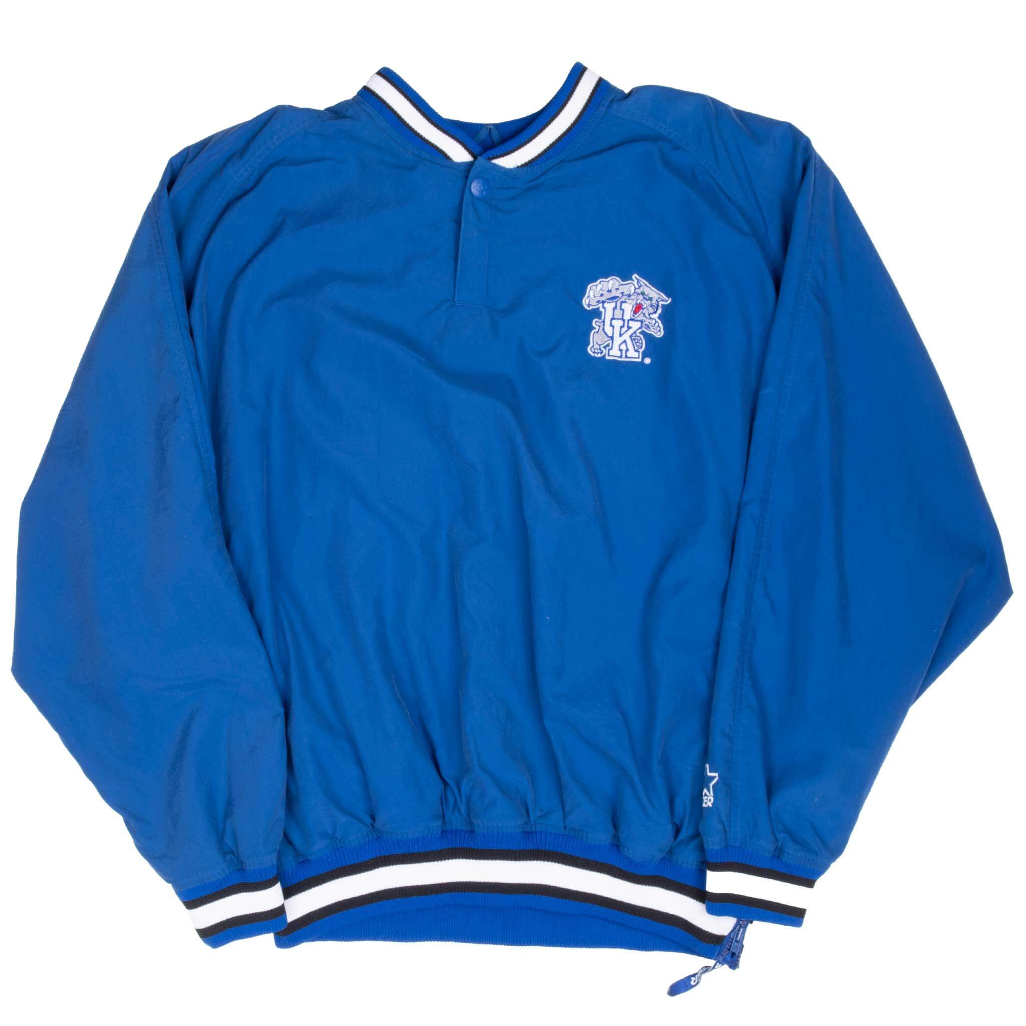 Vintage Ncaa Kentucky Wildcats Pullover Windbreaker Starter Jacket 1990S Size Xl