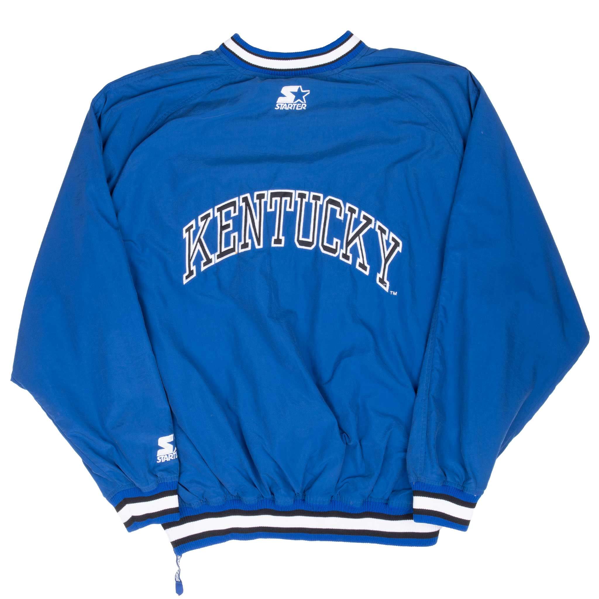 Vintage Ncaa Kentucky Wildcats Pullover Windbreaker Starter Jacket 1990S Size Xl
