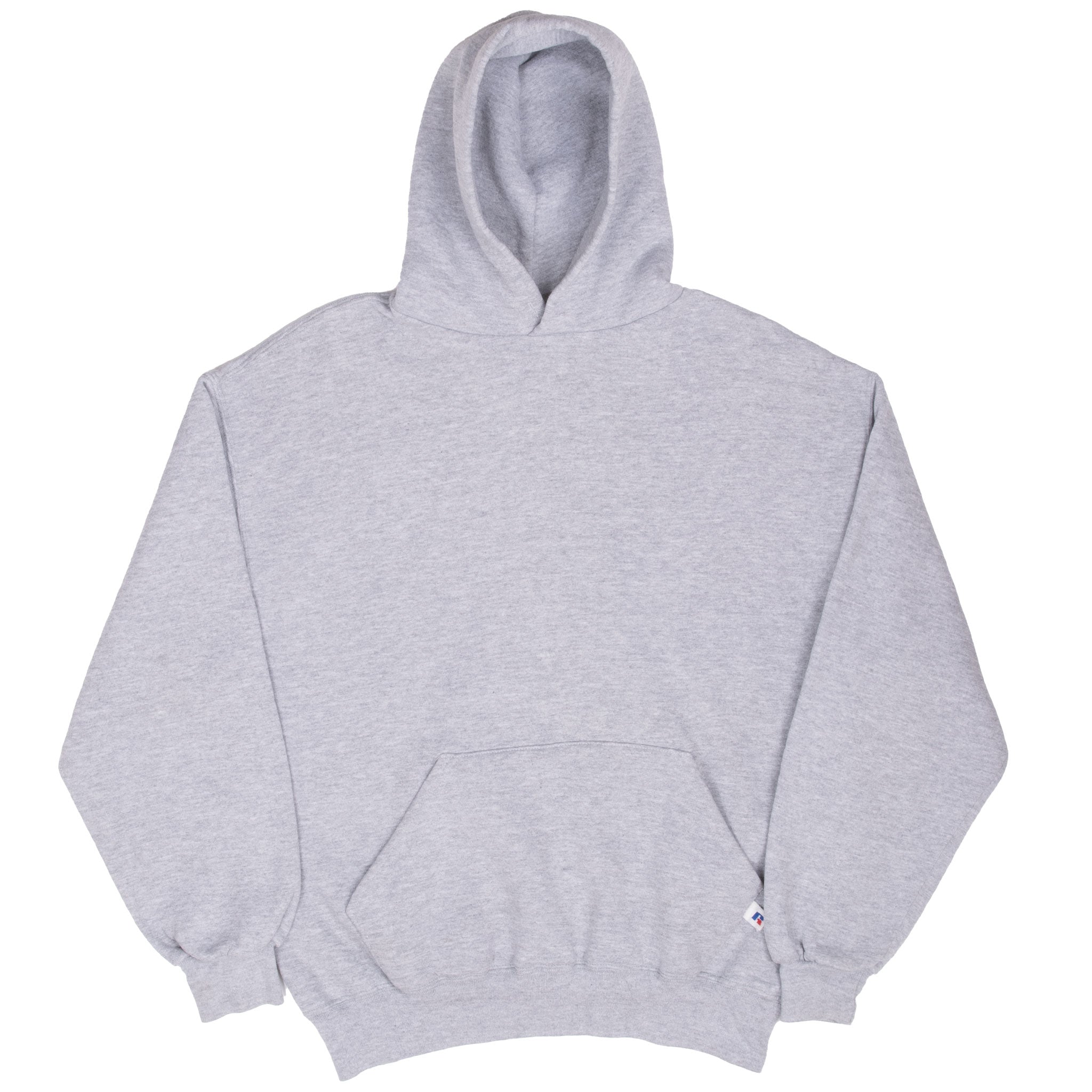 Vintage Russell Athletic Blank Grey Hoodie Sweatshirt 1990S Size Large Made In Usa