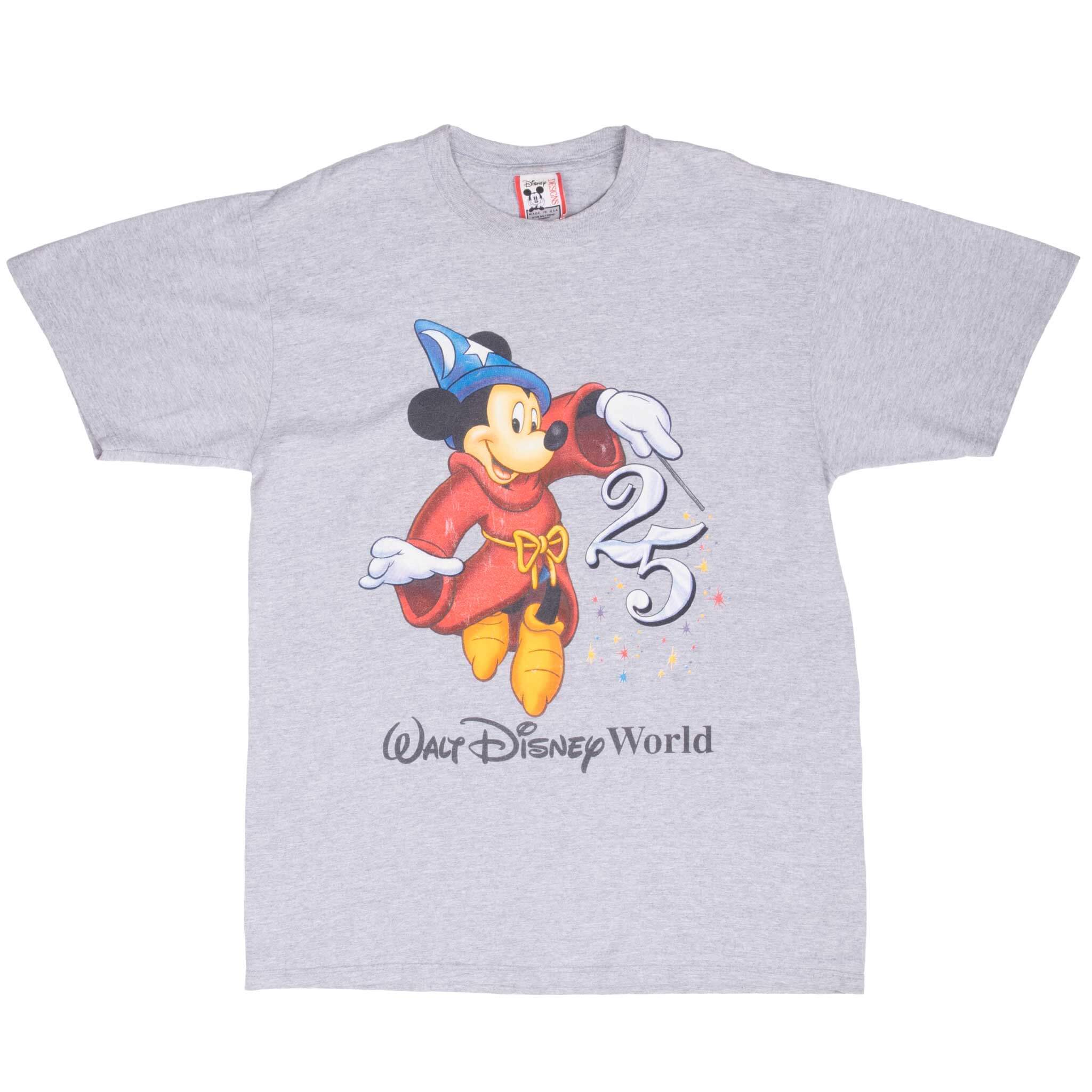 Vintage Walt Disney World Mickey Mouse 25Th Anniversary Tee Shirt 1990S Size Large Made In Usa