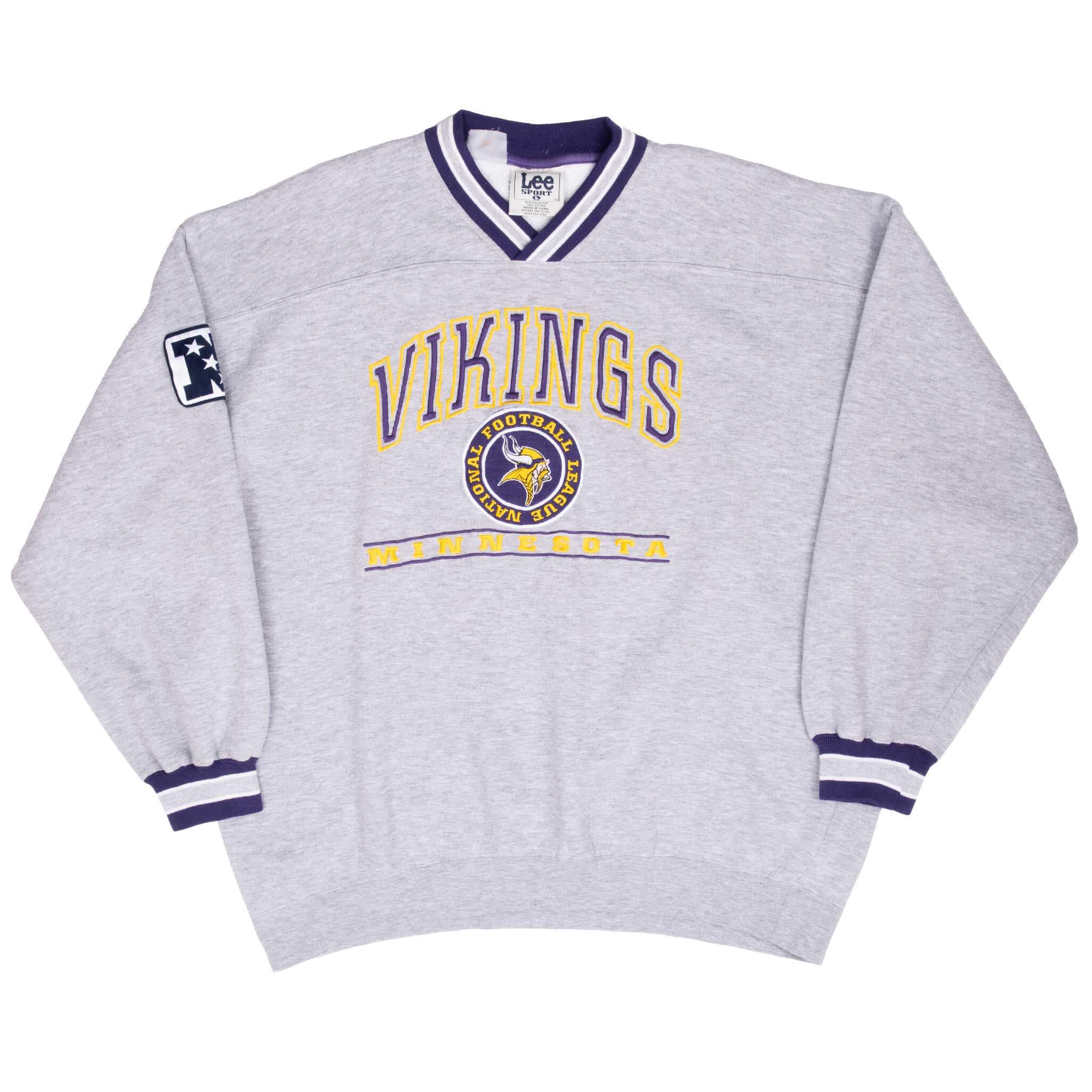 Vintage Nfl Minnesota Vikings Embroidered Sweatshirt 1990S Size Large
