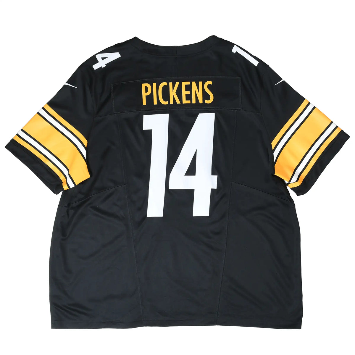 Back of black Nike Pittsburgh Steelers jersey with Pickens name and white number 14