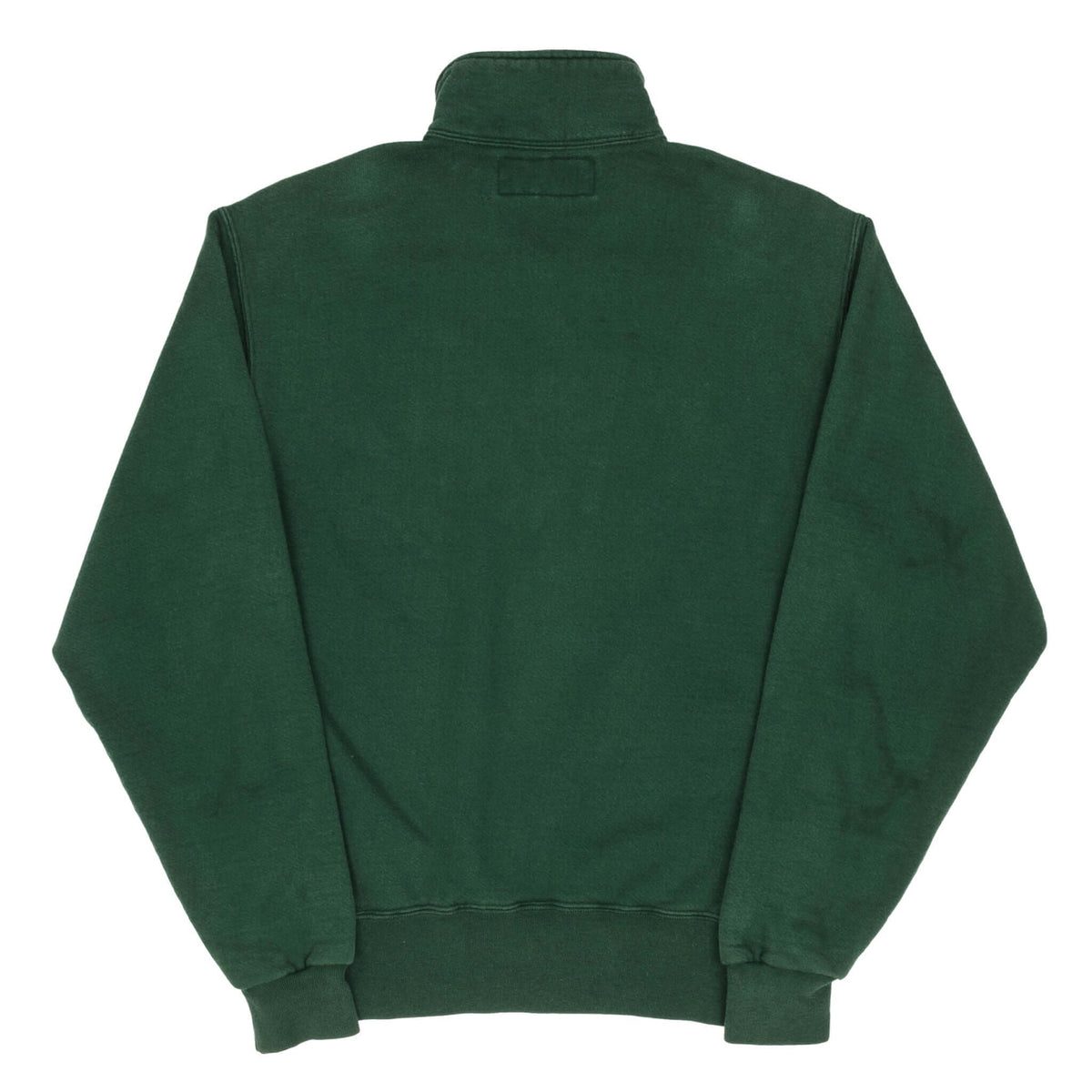 Vintage Quarter 1/4 Zip Pine Green Russell Sweatshirt 1990S Size Small Made In USA