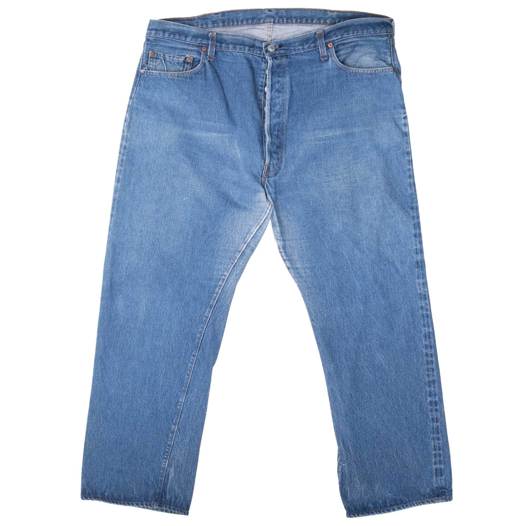 Beautiful Indigo Levis 501 Jeans with Selvedge Redline 1970S Made in USA
Size Tags is 46X32 Actual Size is 42X29
Back Button #524