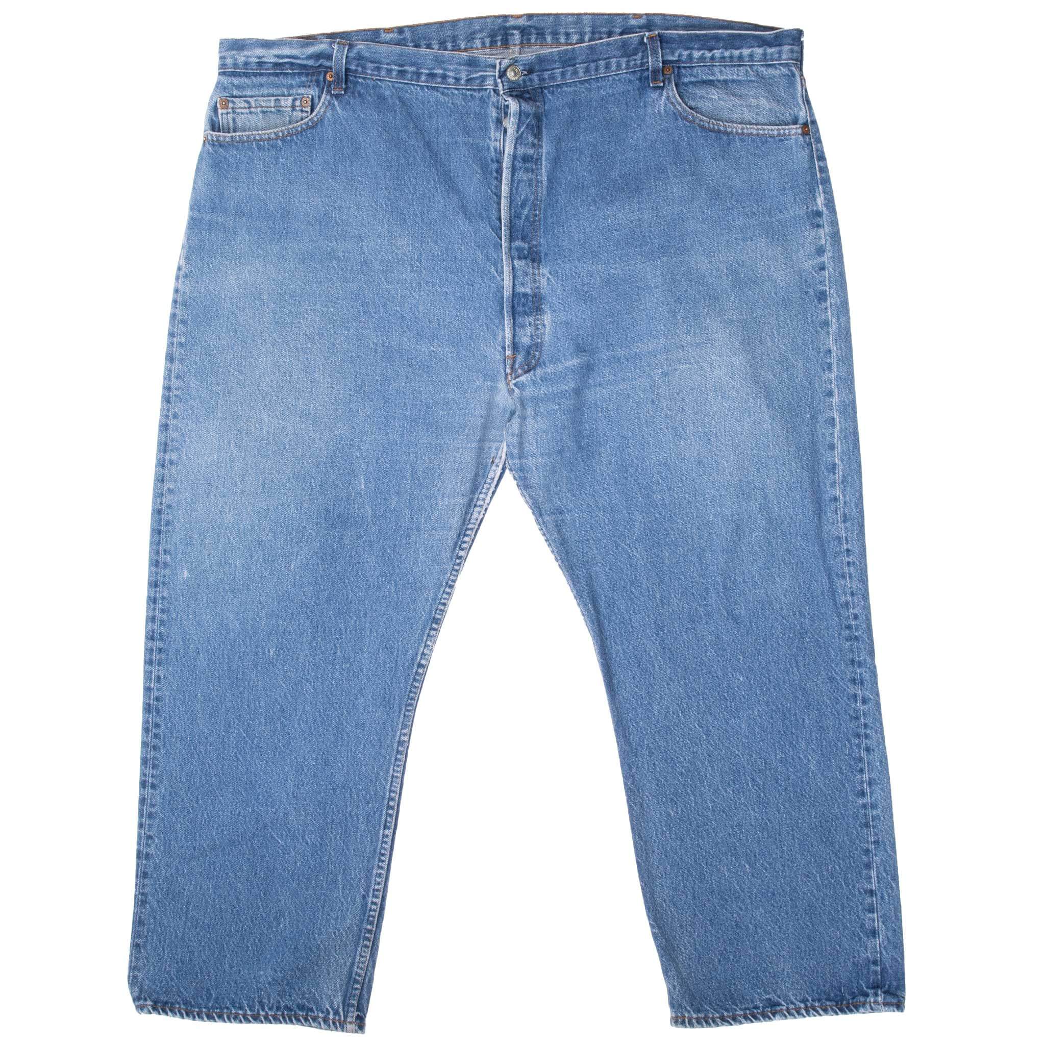 Beautiful Indigo Levis 501 Jeans 1980s Made in USA with Medium Wash
Size on tag 52X30 actual size 48X27
Back Button #524