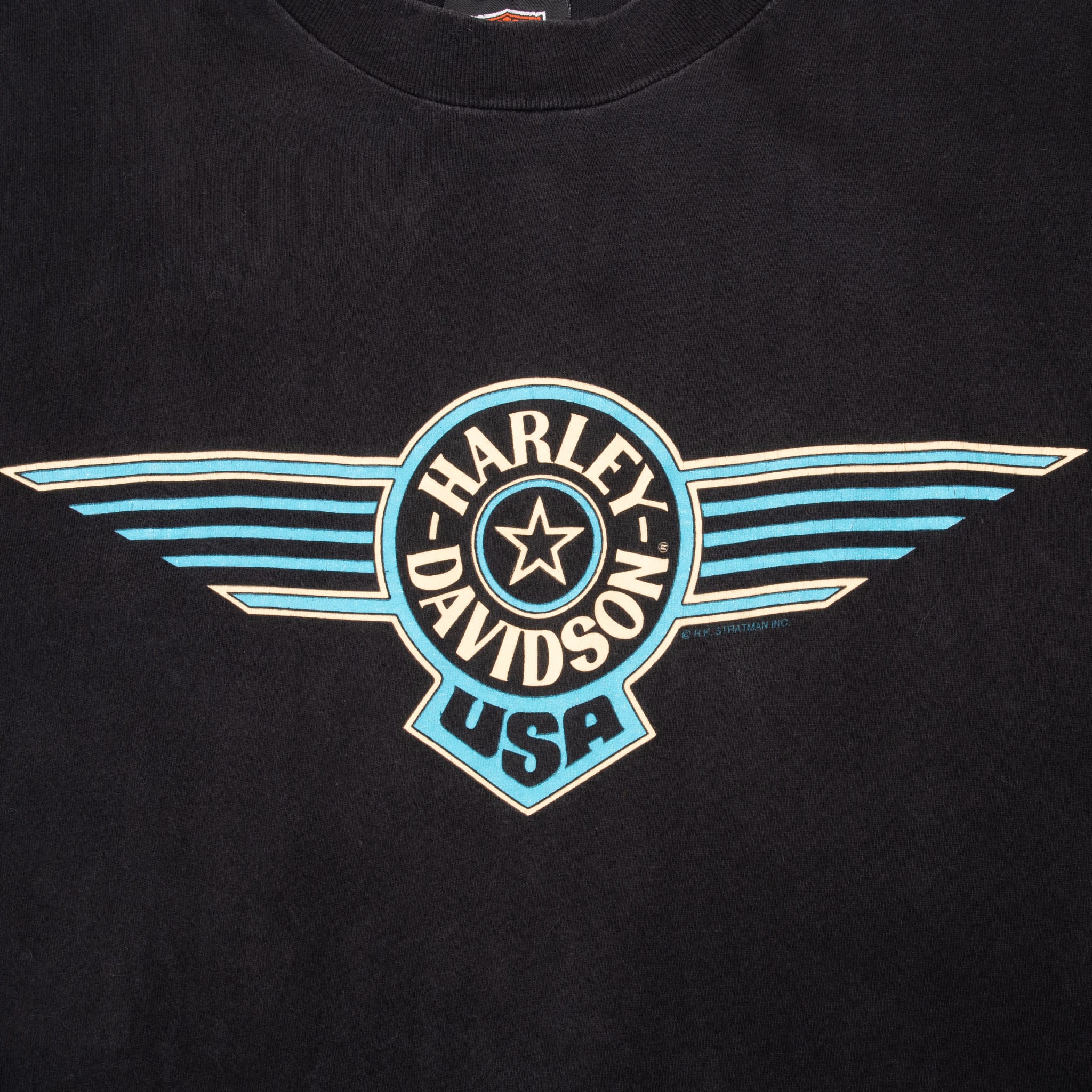 Vintage Harley Davidson Kirkland Washington 1987 Tee Shirt Size XL Made In Usa With Single Stitch Sleeves