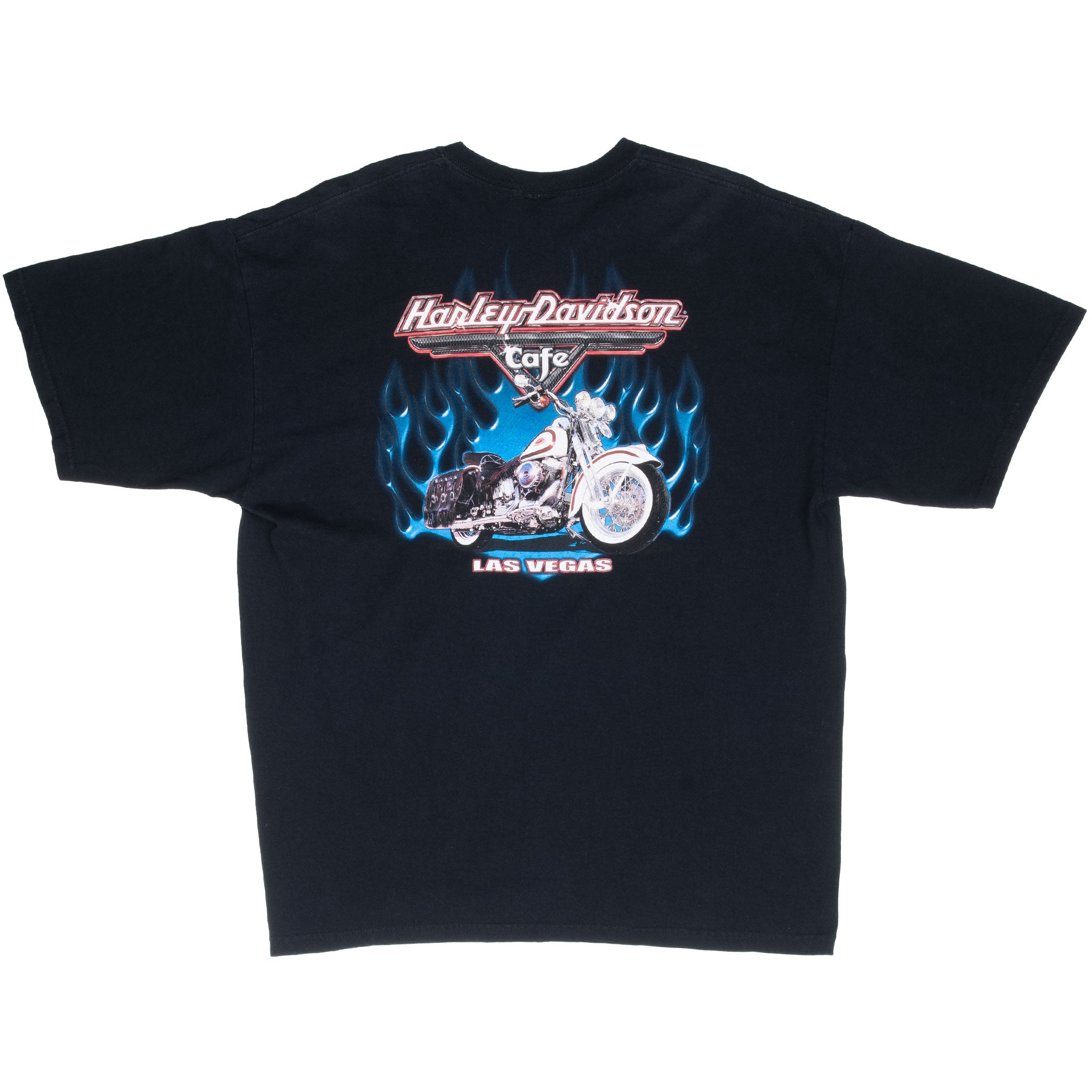 Vintage Harley Davidson Cafe Las Vegas Pocket Tee Shirt 2000S Size XL