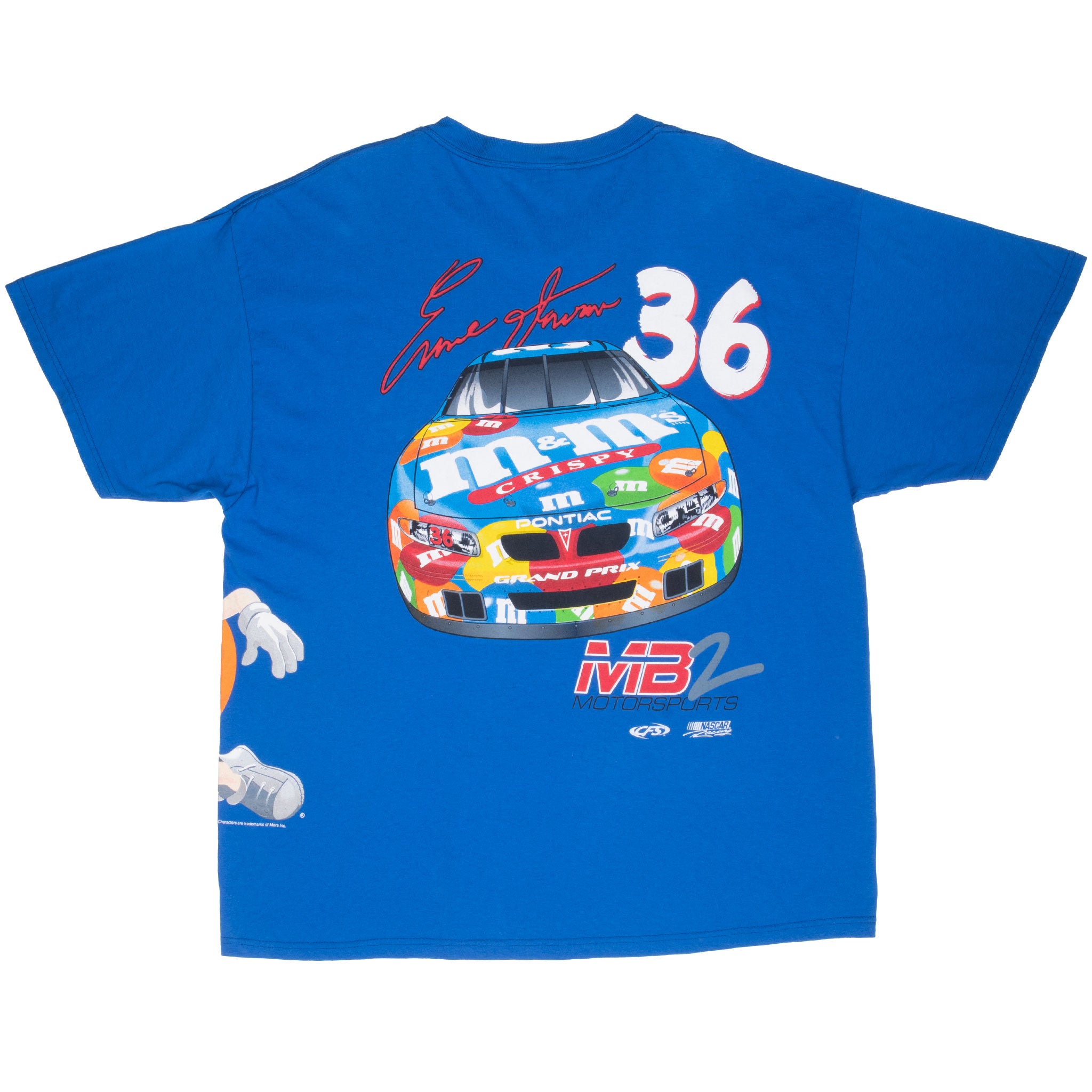 Vintage Nascar Ernie Irvan #36 M&Ms 1999 Tee Shirt Size 2XL