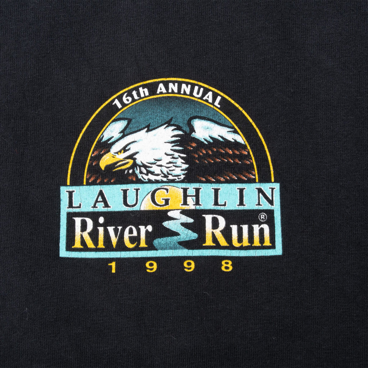 Close-up of 16th Annual Laughlin River Run 1998 eagle chest print