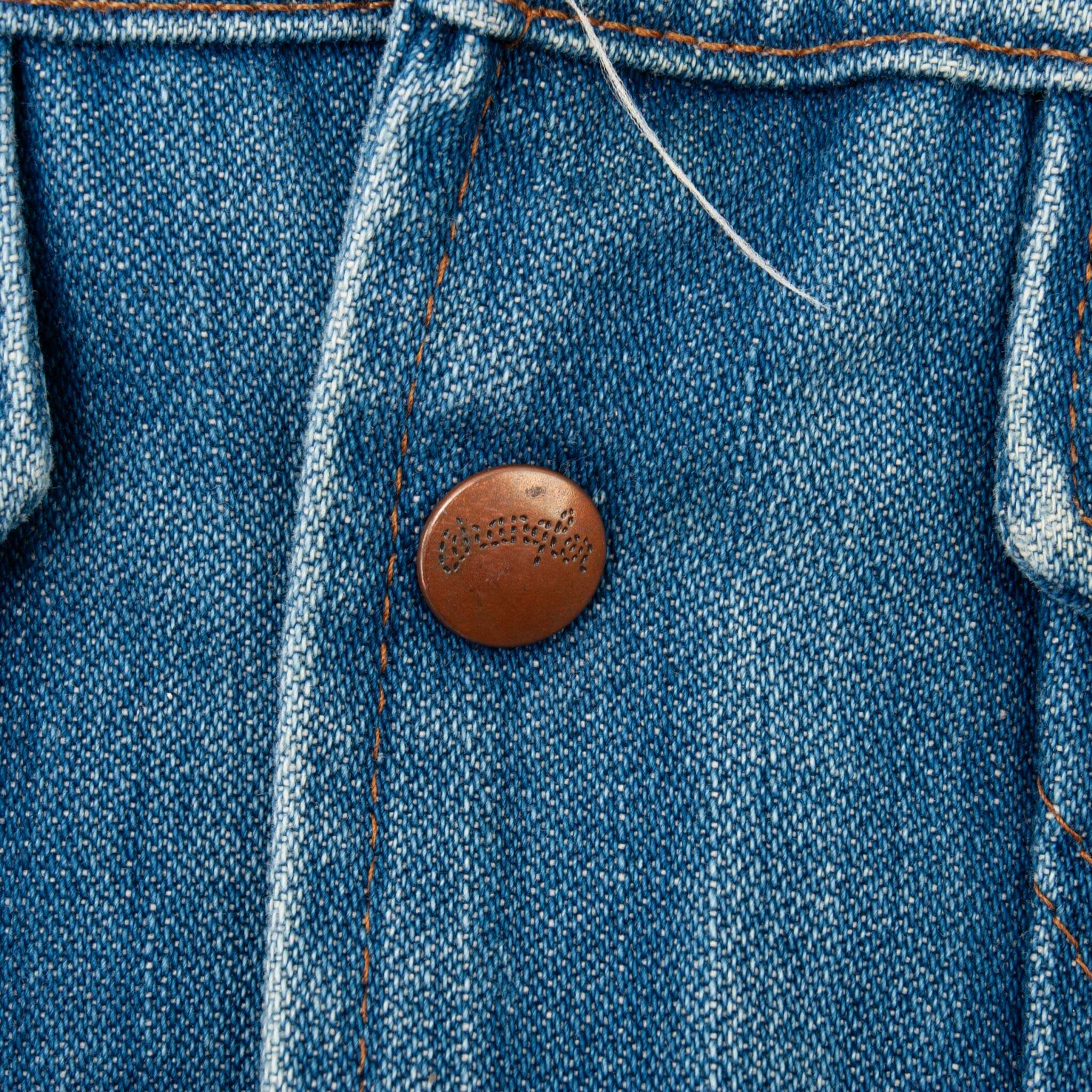 Vintage Wrangler Blanket Lined No Fault Denim Jacket 1970S Size 38 Made In Usa