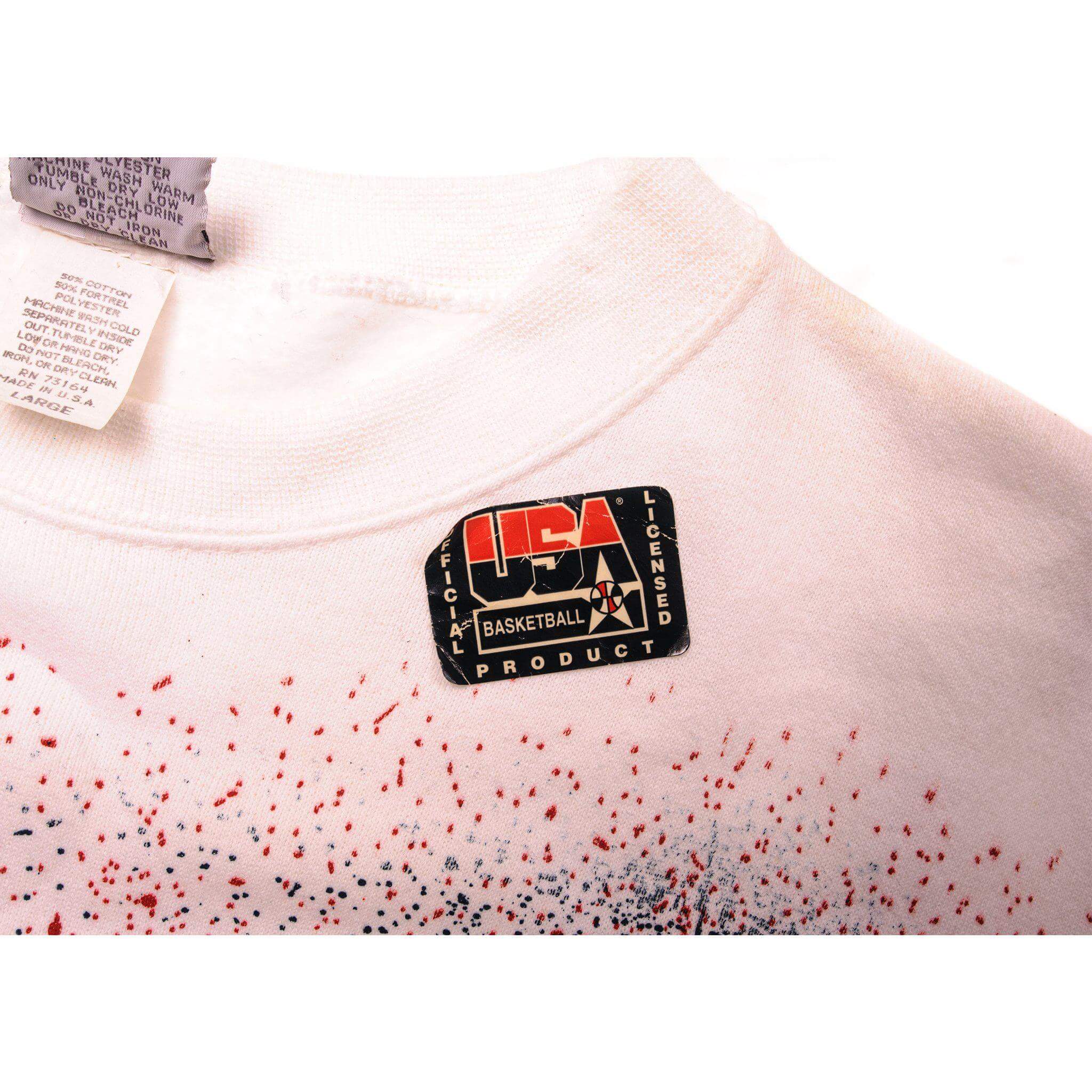 VINTAGE USA BASKETBALL SWEATSHIRT USA TEAM SIZE L MADE IN USA