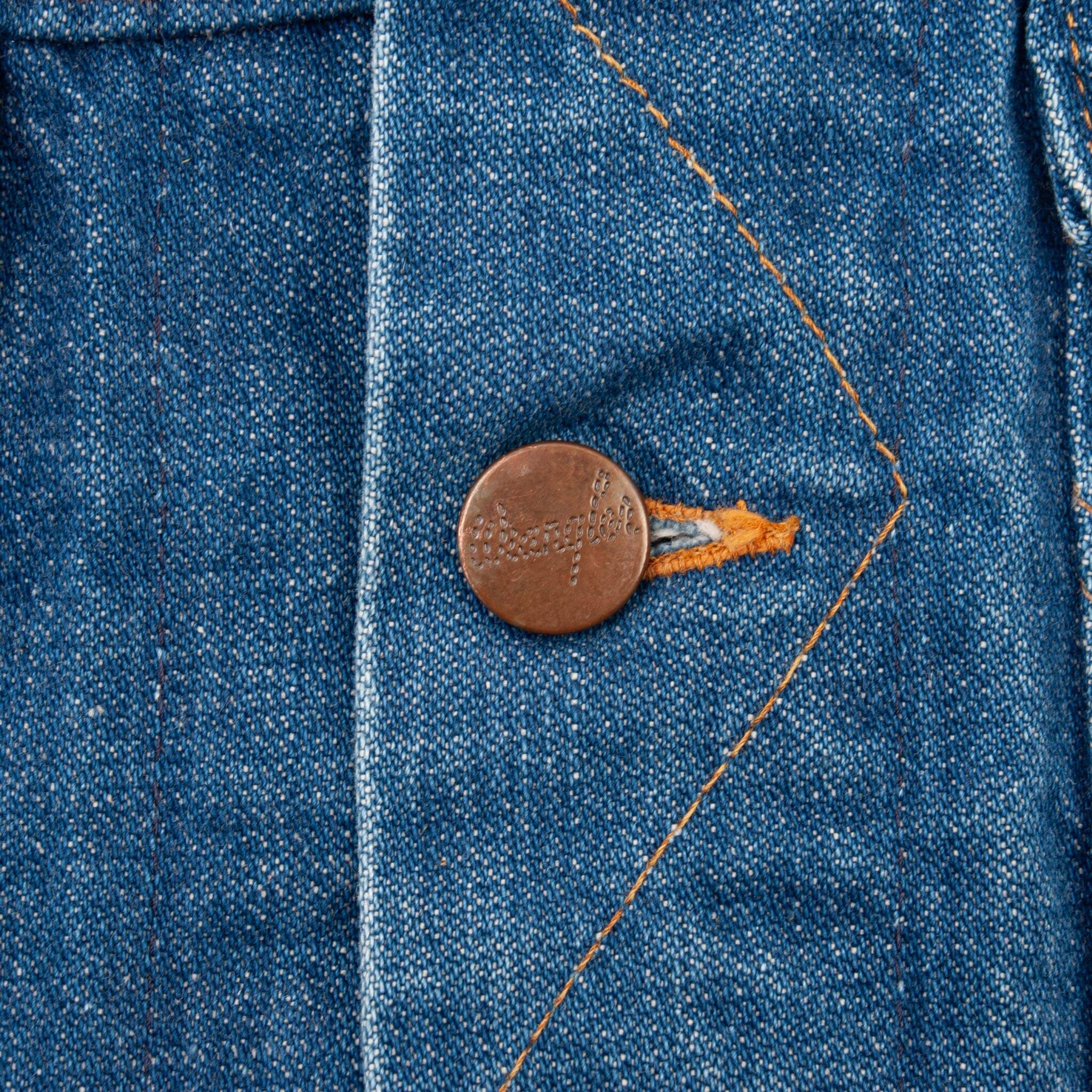 Vintage Wrangler 4 Pockets Denim Jacket 1970S Size 40 Made In Usa