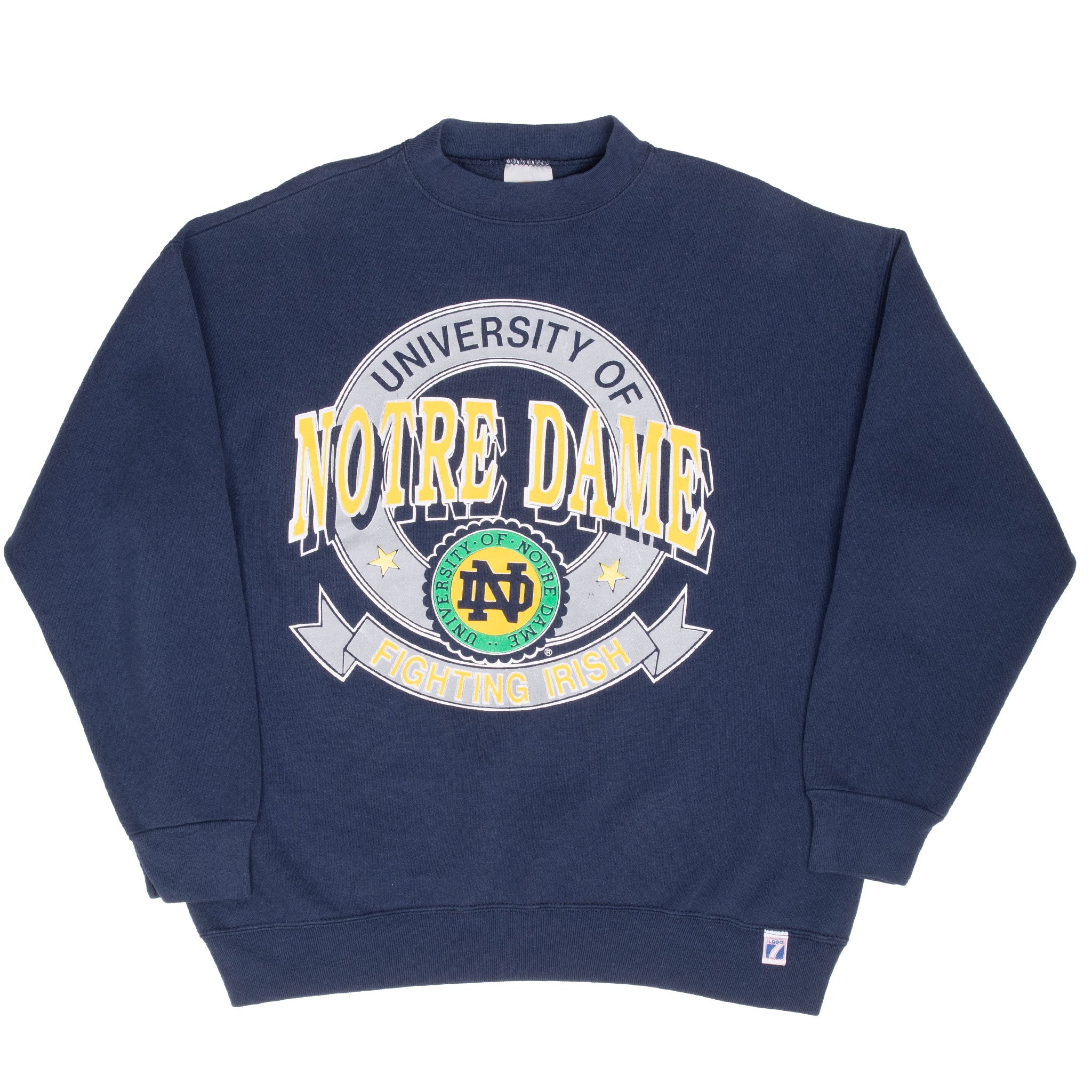 Vintage Ncaa Notre Dame Fighting Irish Sweatshirt 1990S Size Large Made In Usa