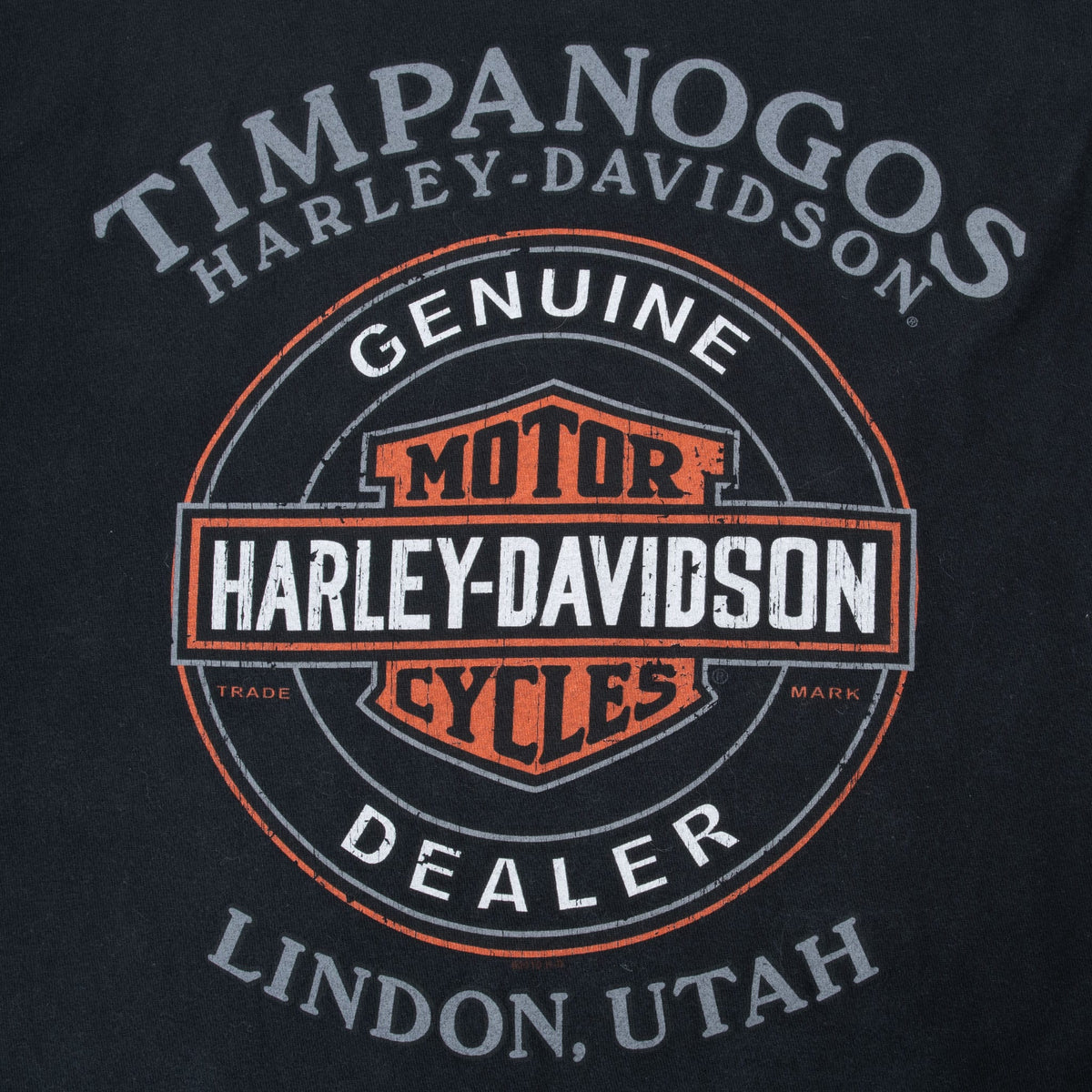 Vintage Harley Davidson Lindon Utah 2014 Long Sleeve Tee Shirt Size Medium