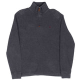 Vintage Polo Ralph Lauren Dark Grey Quarter 1/4 Zip Sweater 1990S Size Small