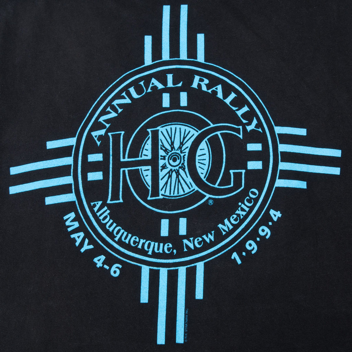 Vintage Harley Davidson Hog Albquerque New Mexico 1994 Tee Shirt Size XL Made In Usa With Single Stitch Sleeves