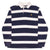 Vintage Ralph Lauren Blue & White Striped Rugby Polo Shirt 1990S Size XL
