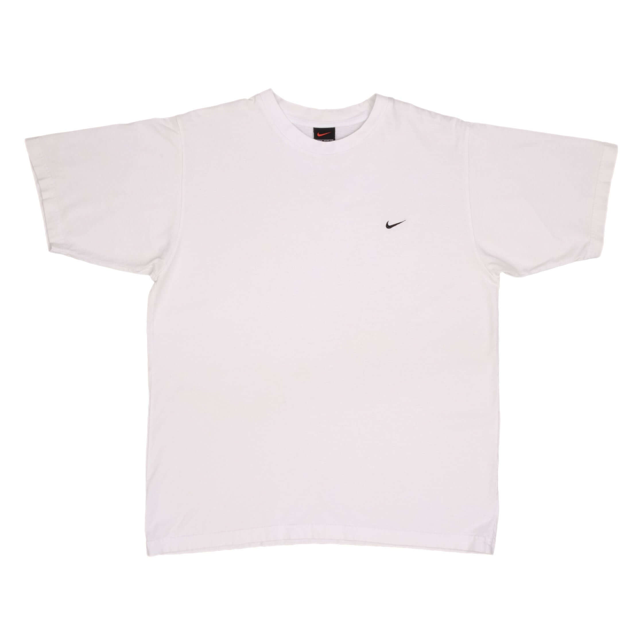 Vintage Nike Classic Swoosh White Tee Shirt Size 1990s Size Medium
