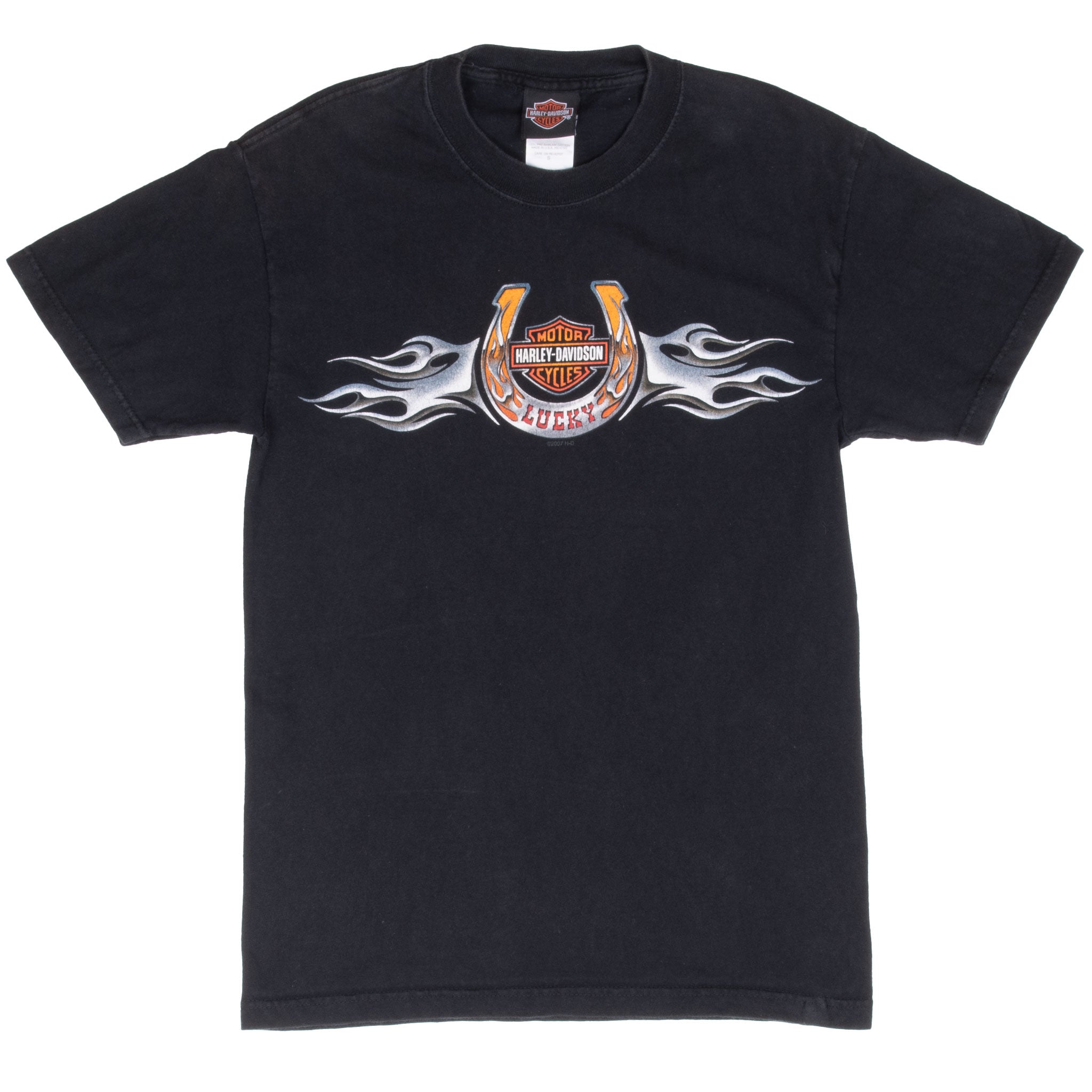 Vintage Harley Davidson Malaga Spain Tee Shirt 2007 Size Small Made In Usa