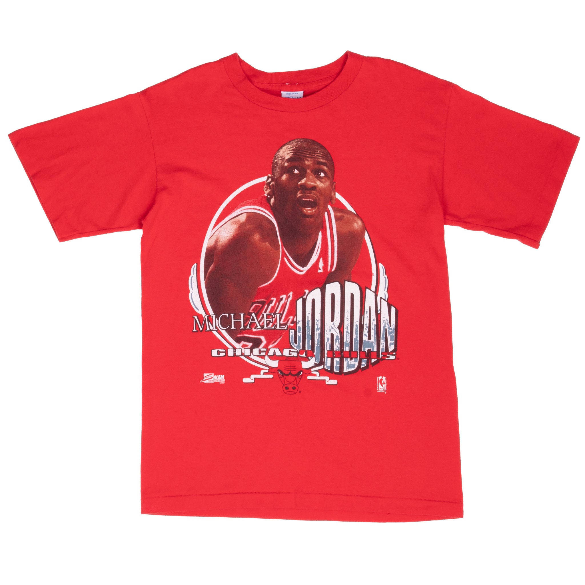 Vintage Nba Chicago Bulls Michael Jordan Tee Shirt 1991 Size Medium Made In Usa