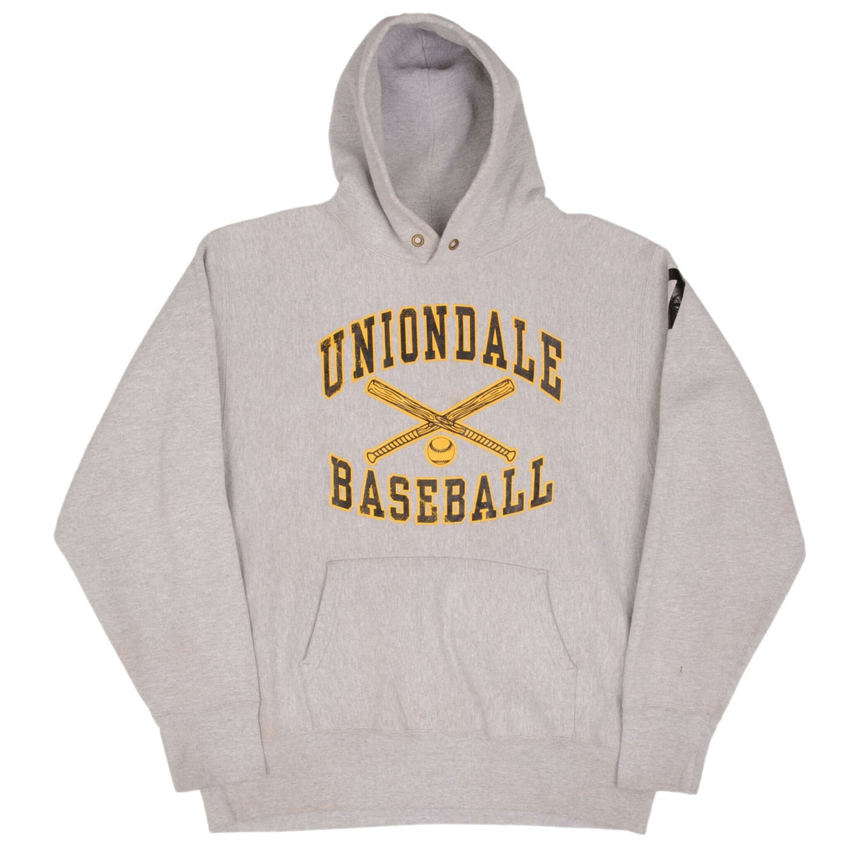 Front of gray Camber Uniondale Baseball pullover hoodie