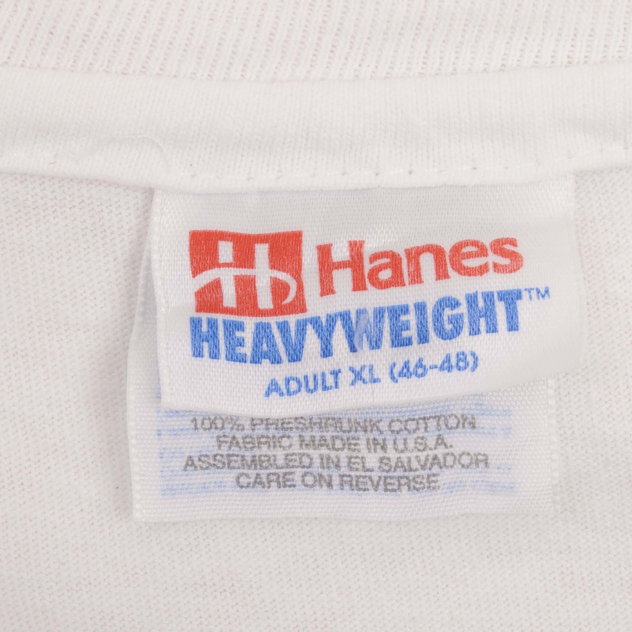 Hanes Heavyweight Adult XL neck tag on Atlanta 1996 Olympic Volleyball T-shirt