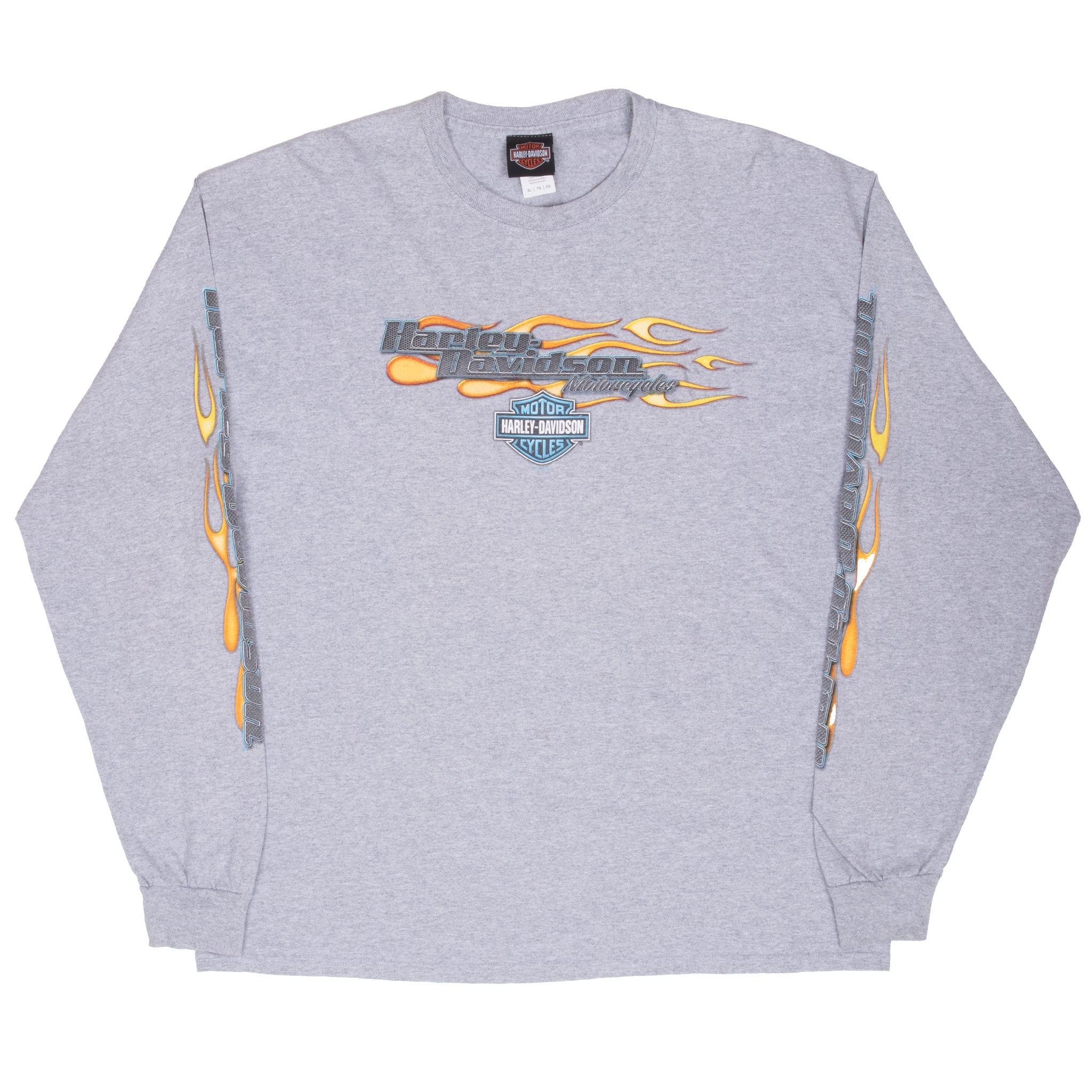 Vintage Harley Davidson Pocatello Idaho Flame Long Sleeve Tee Shirt 2017 Size XL